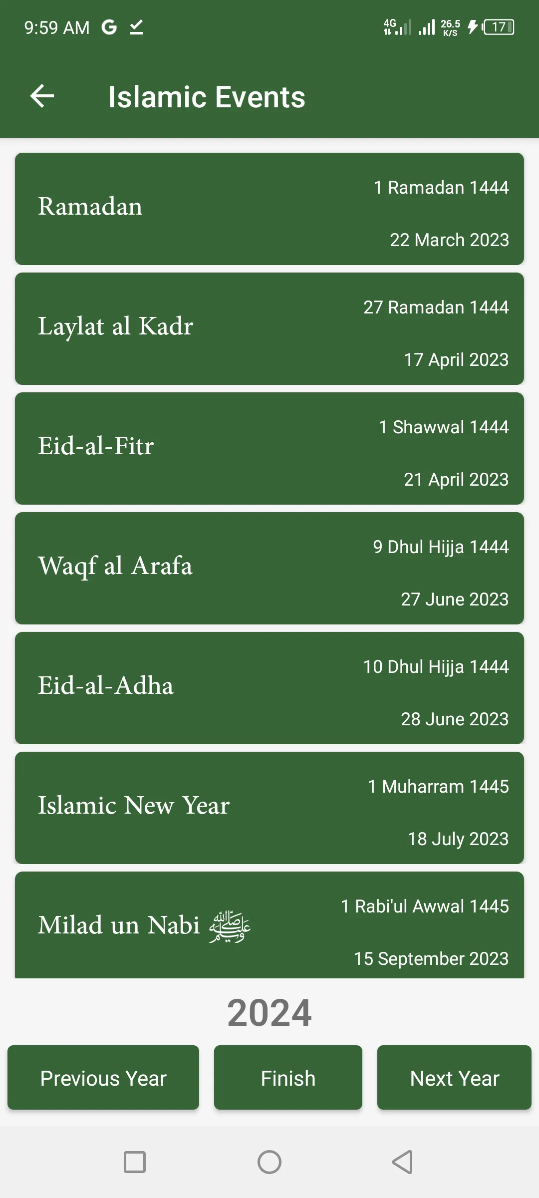 Hijri calendar (Islamic Date) | Indus Appstore | Screenshot
