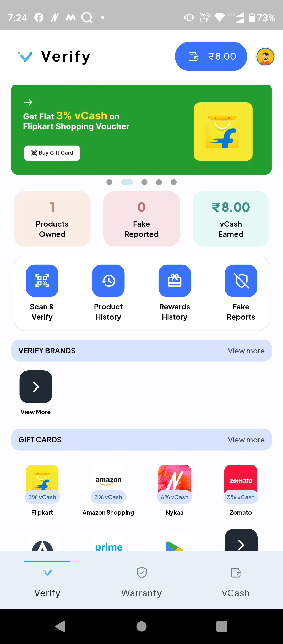 Verify App: UPI Cashbacks | Indus Appstore | Screenshot