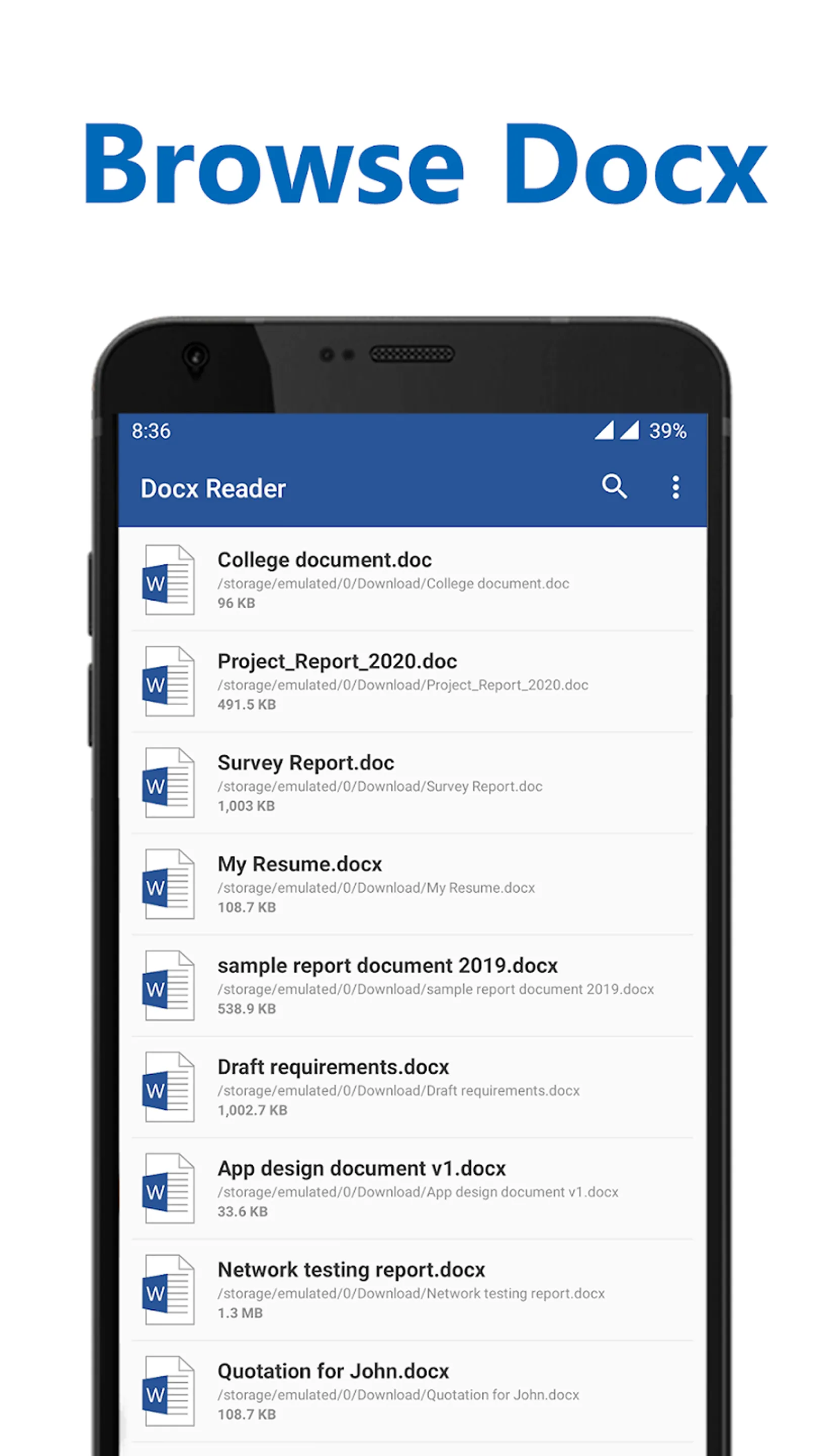 Docx Reader - Office Reader | Indus Appstore | Screenshot