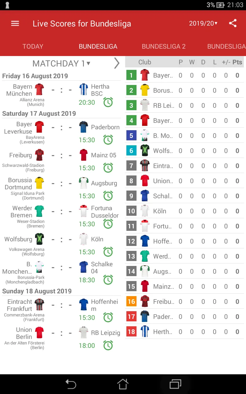 Live Scores for Bundesliga | Indus Appstore | Screenshot