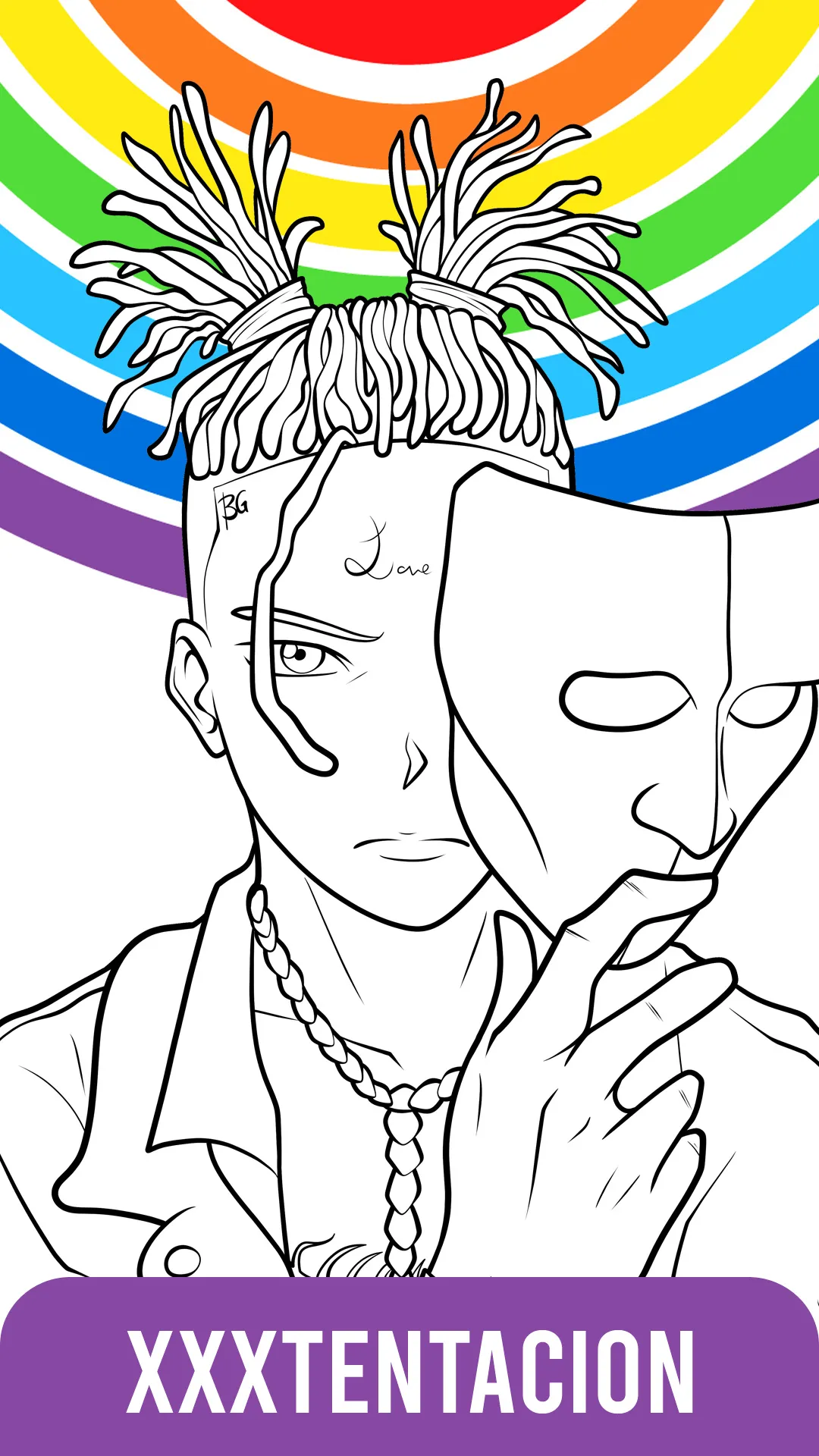 XXTentacion Coloring Book | Indus Appstore | Screenshot