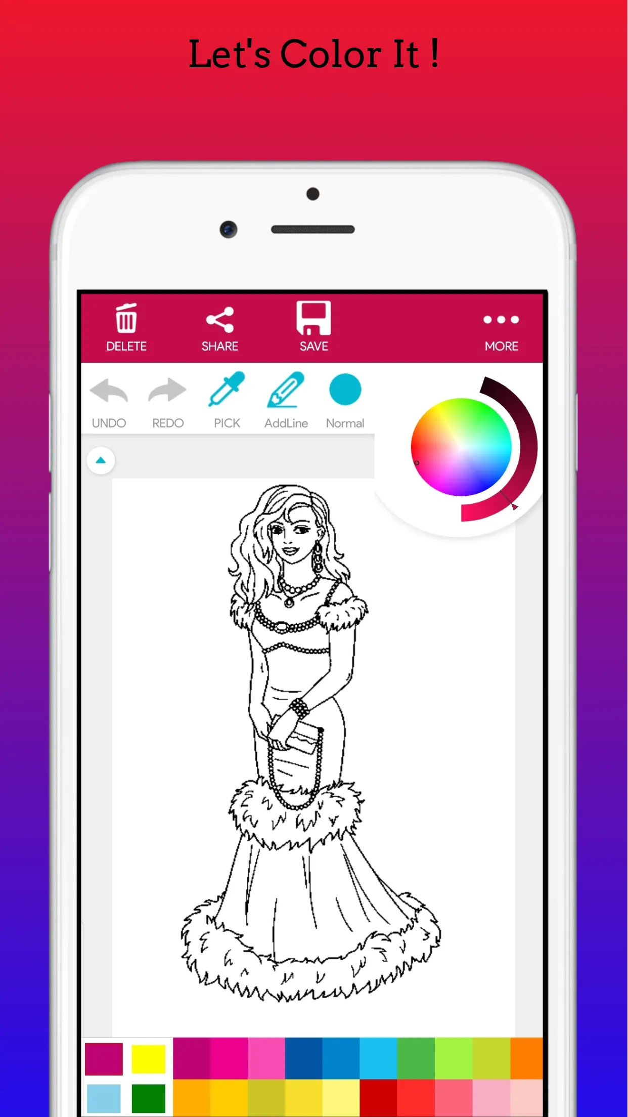 Fashion Dress Coloring Book | Indus Appstore | Screenshot