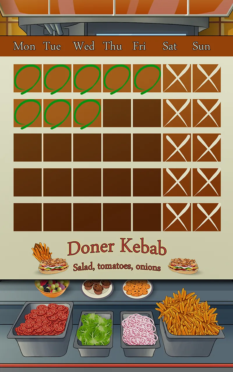 Doner Kebab: salad, tomatoes, | Indus Appstore | Screenshot