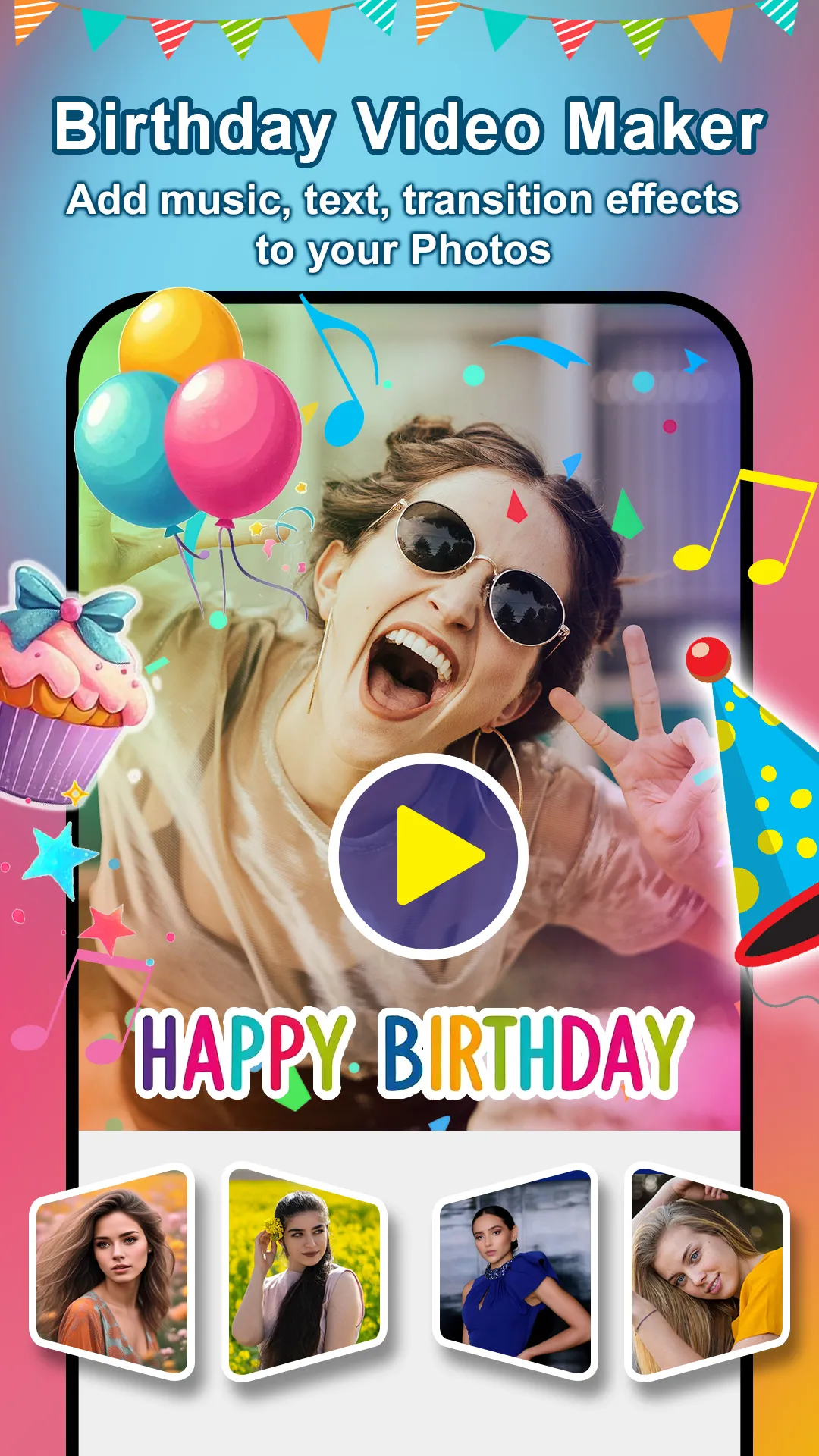 Birthday Video Maker With Song | Indus Appstore | Screenshot