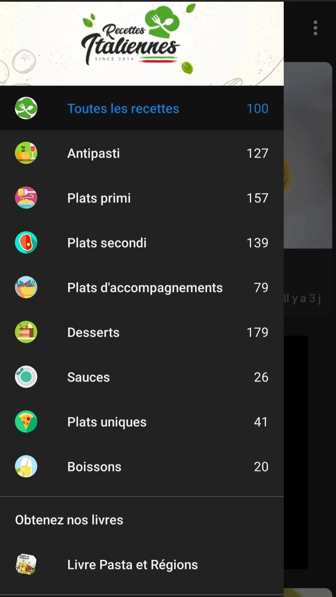 Recettes Italiennes | Indus Appstore | Screenshot