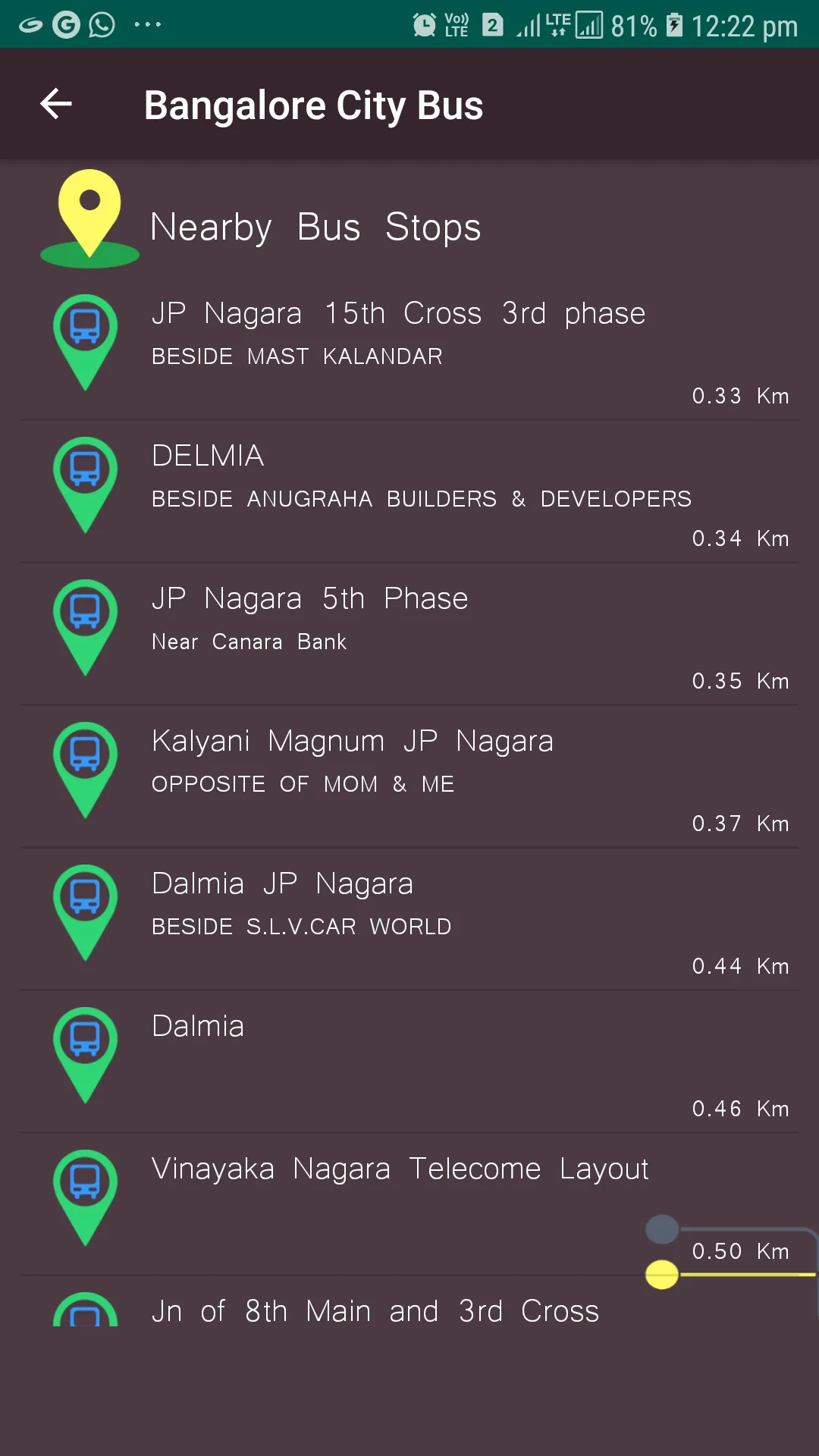 Bangalore City  Bus | Indus Appstore | Screenshot