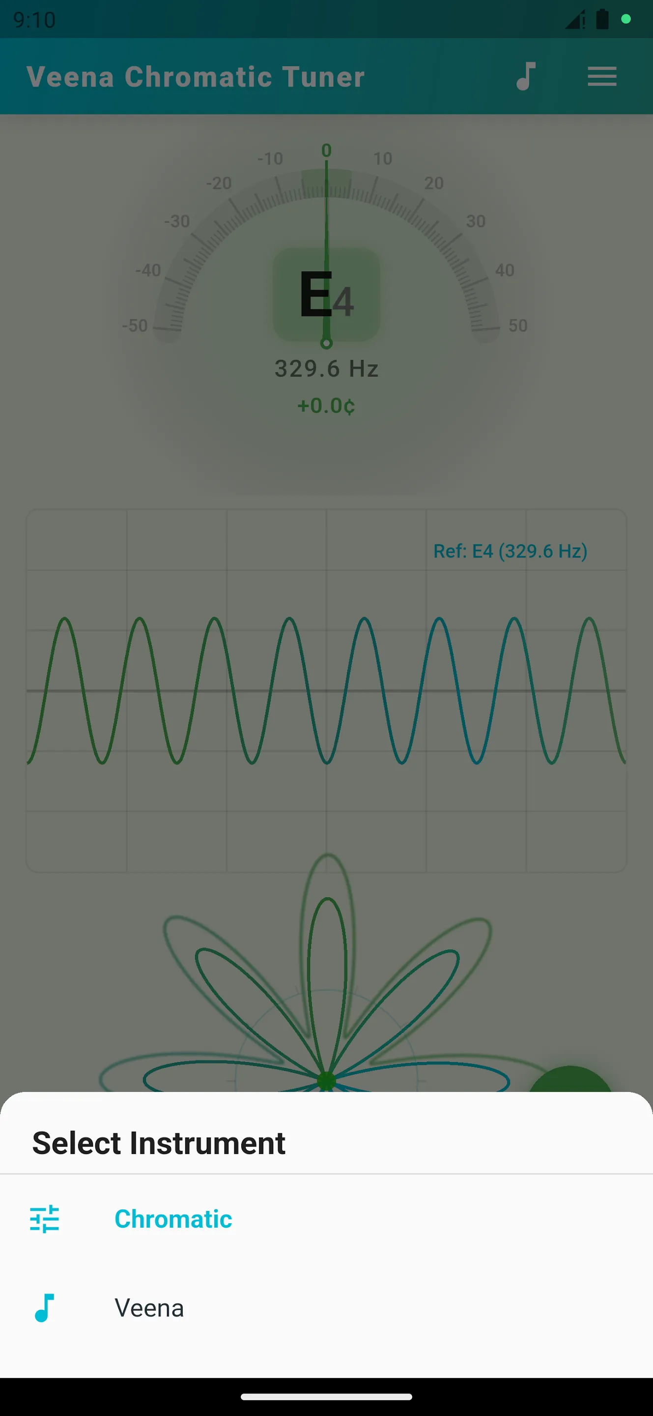 Veena Chromatic Tuner | Indus Appstore | Screenshot