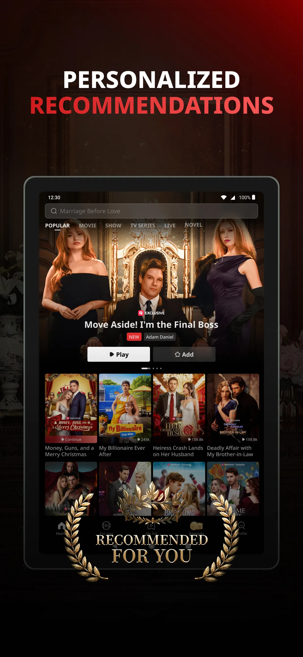ReelShort - Stream Drama & TV | Indus Appstore | Screenshot