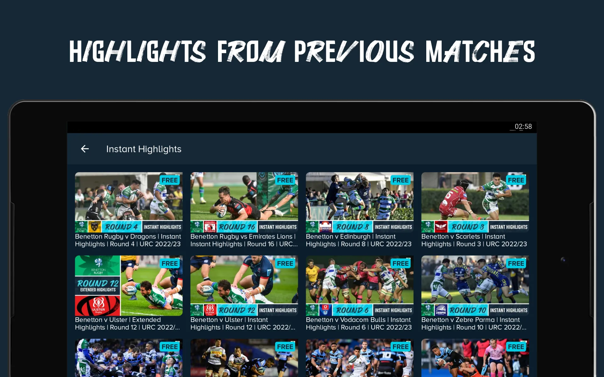 URC TV: Watch Live URC Rugby | Indus Appstore | Screenshot