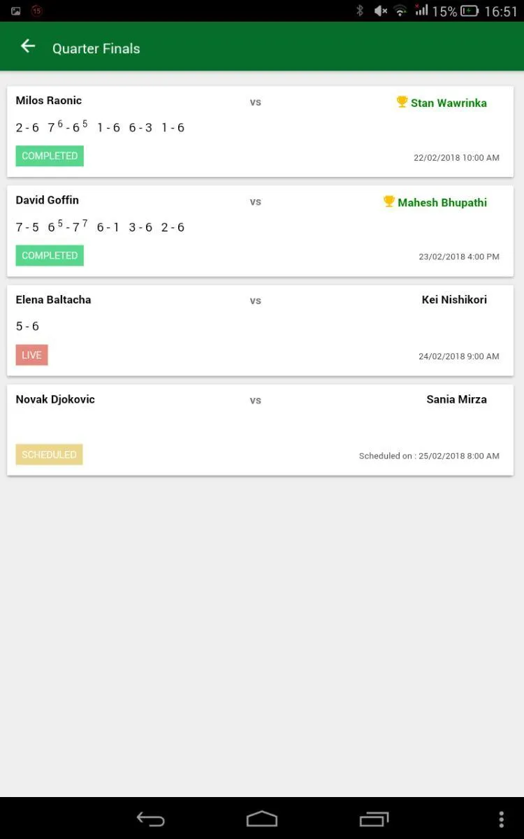 What's Score - Local tournamen | Indus Appstore | Screenshot