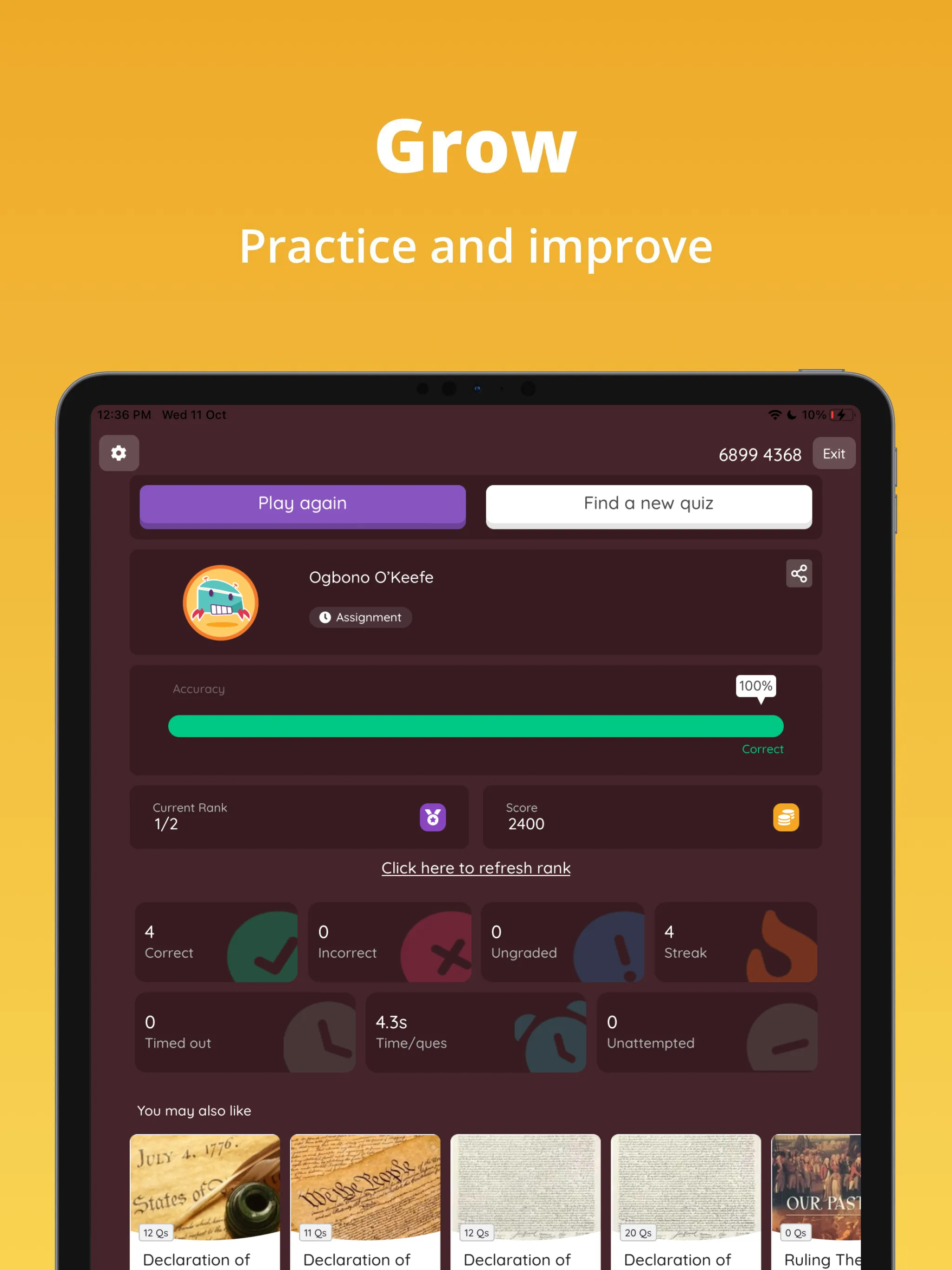 Quizizz: Play to learn | Indus Appstore | Screenshot