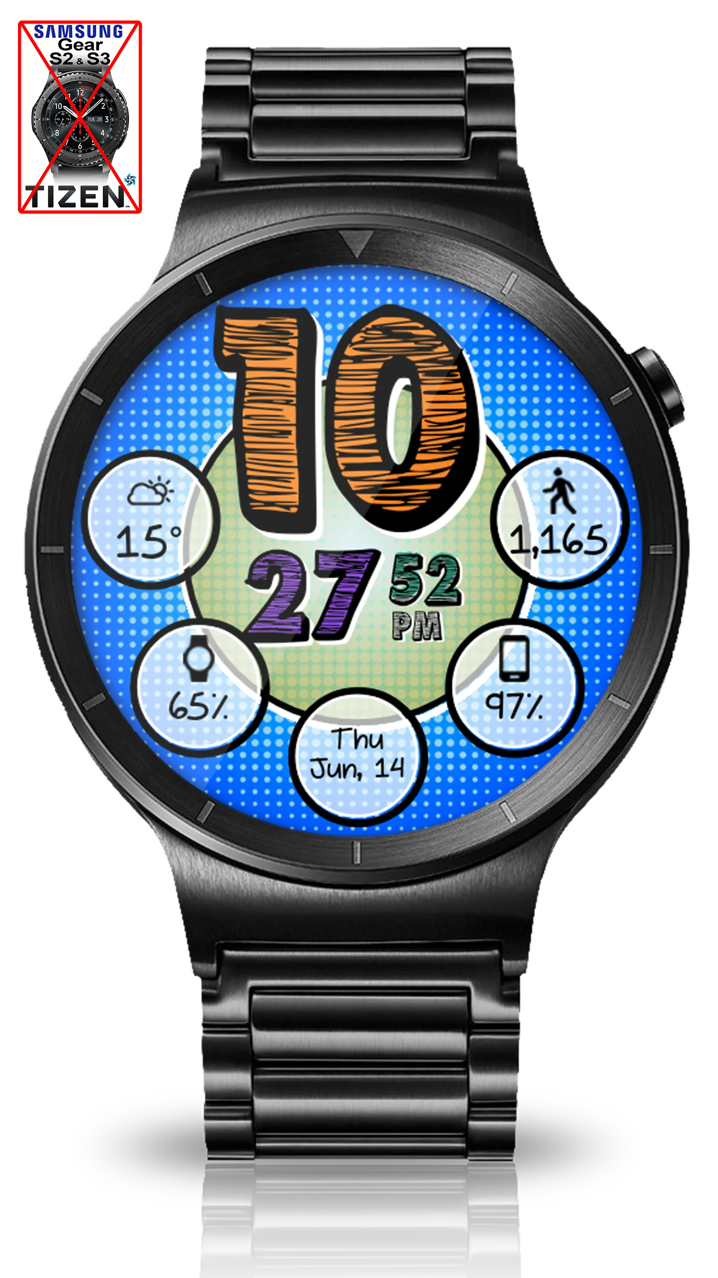 Retro Pop HD Watch Face | Indus Appstore | Screenshot