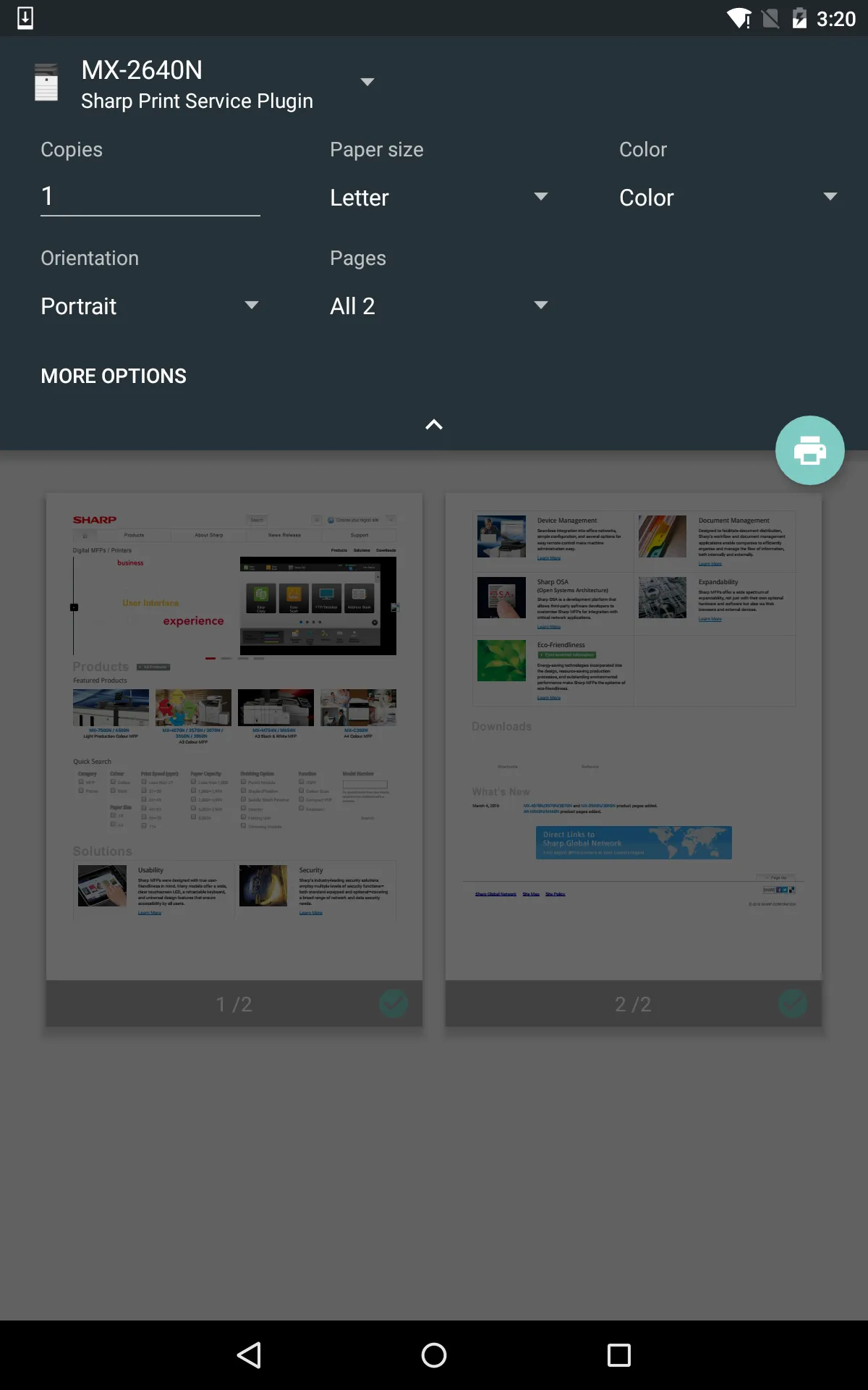 Sharp Print Service Plugin | Indus Appstore | Screenshot