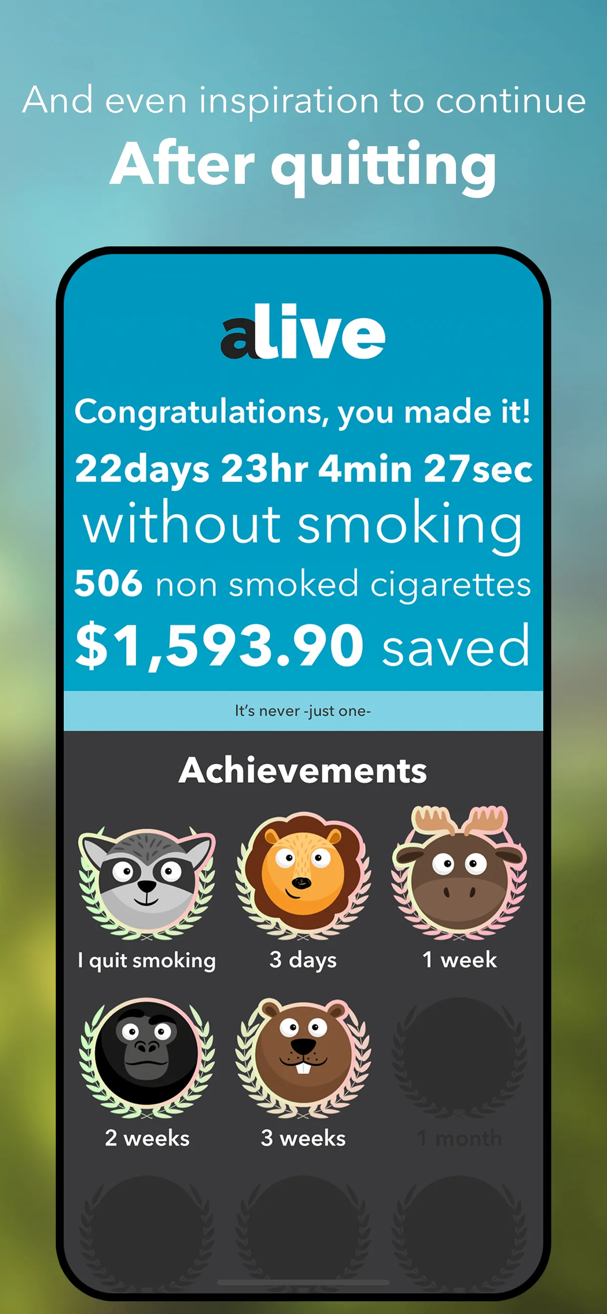 Quit Smoking Gradually - Alive | Indus Appstore | Screenshot