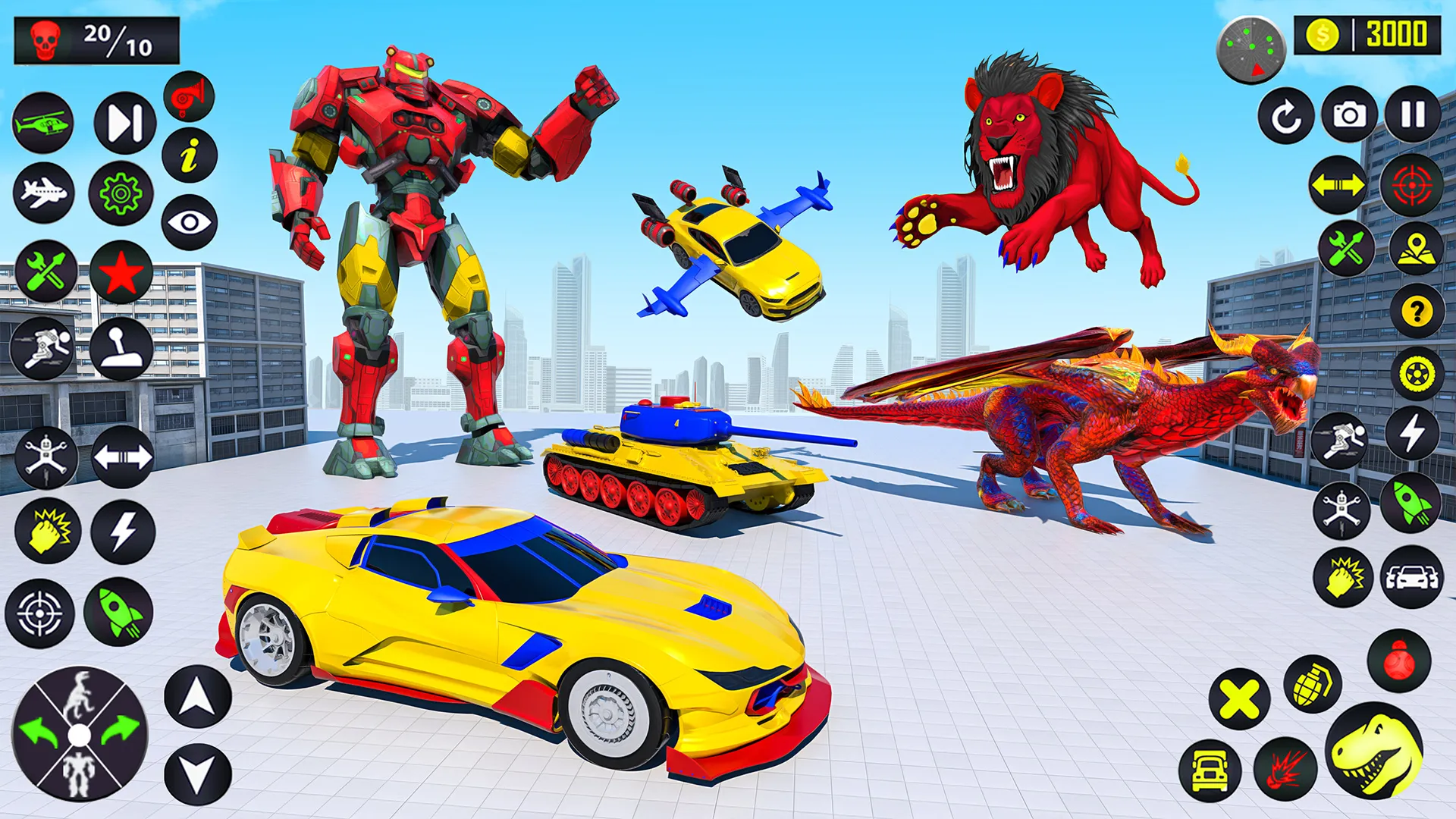 Flying Car Robot Fighting Game | Indus Appstore | Screenshot