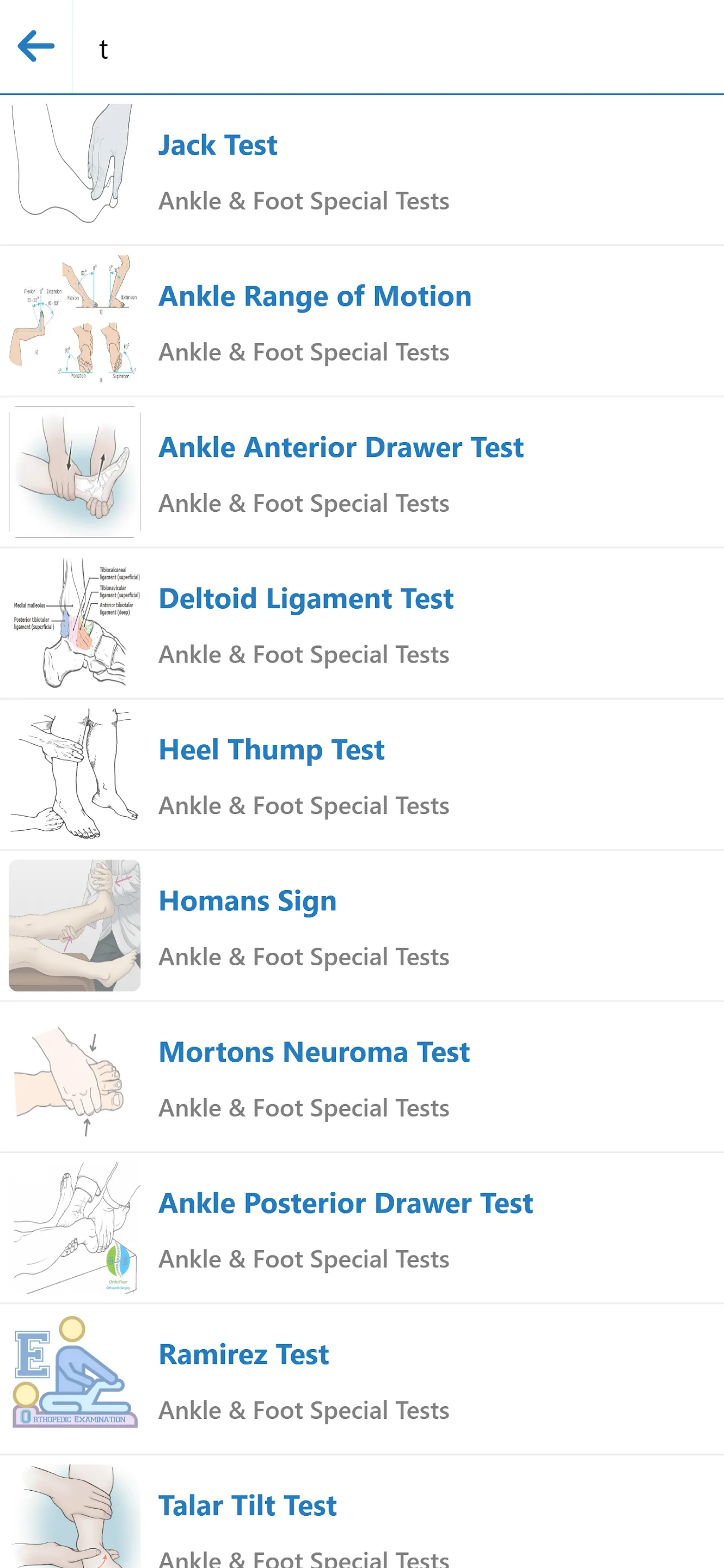 Orthopaedic Special Tests | Indus Appstore | Screenshot