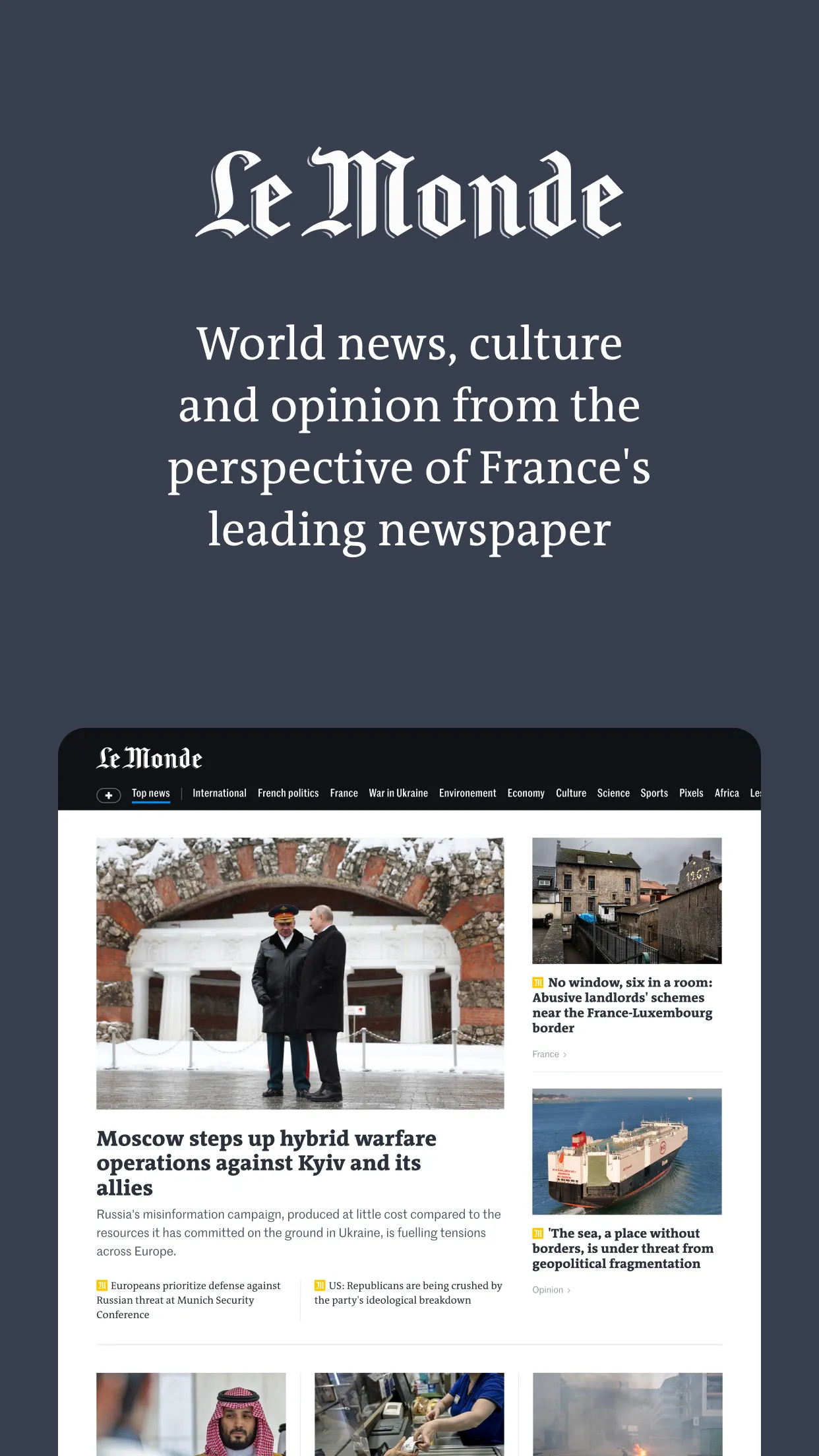 Le Monde, Live News | Indus Appstore | Screenshot