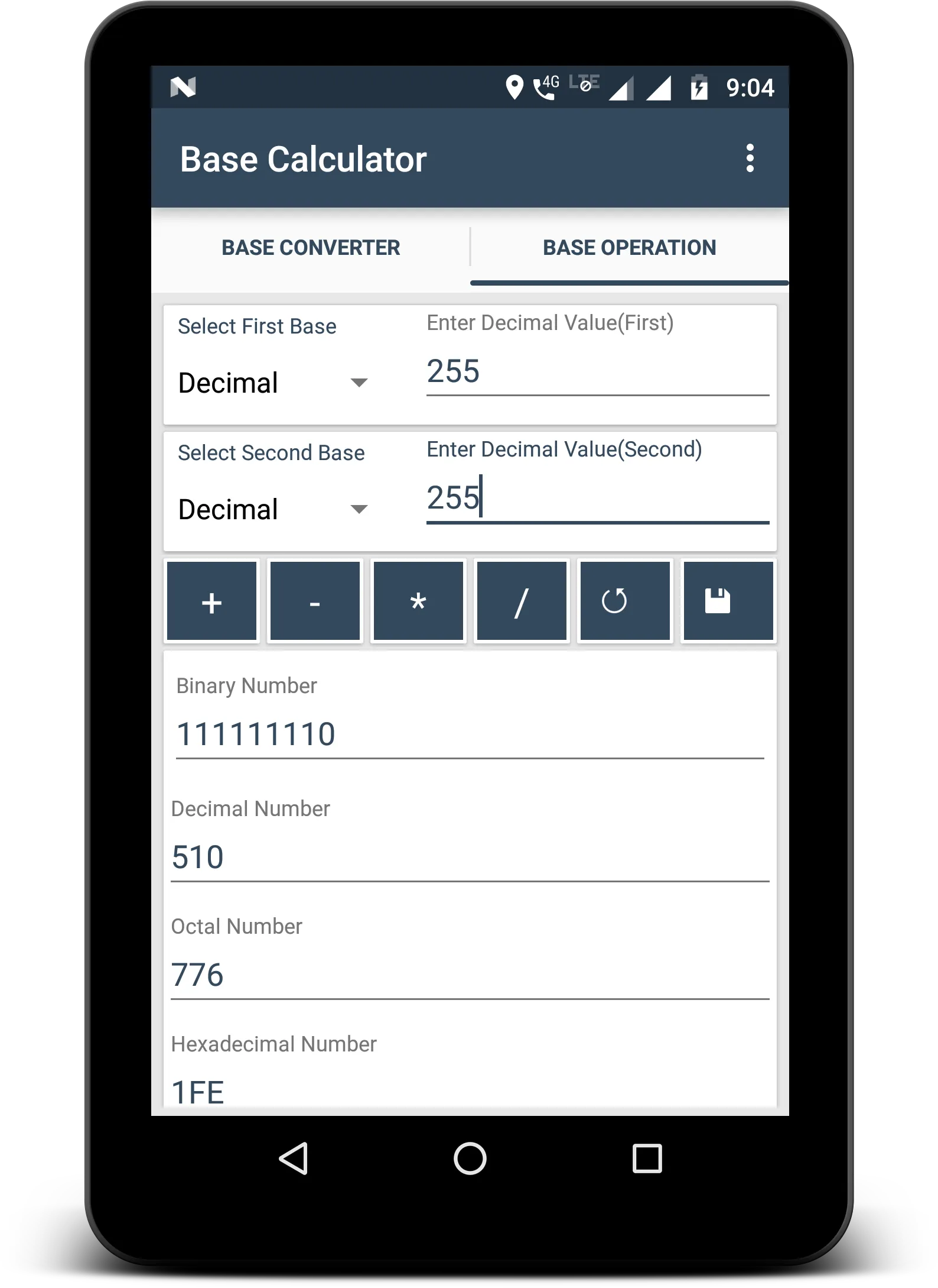 Base Converter & Calculator | Indus Appstore | Screenshot