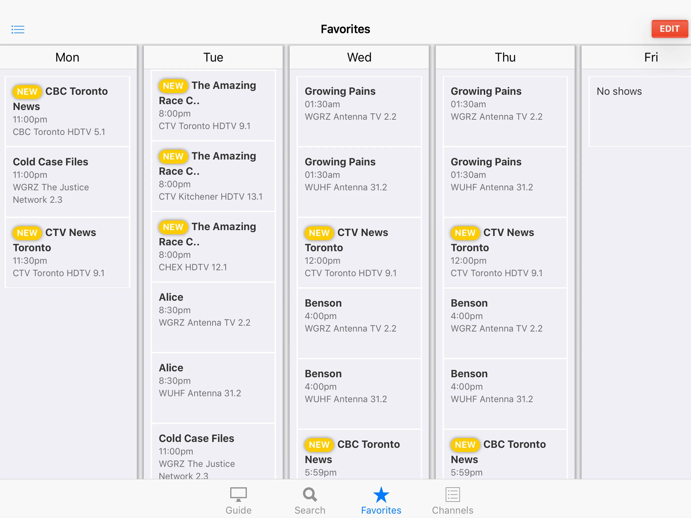 TV Listings Guide Canada | Indus Appstore | Screenshot