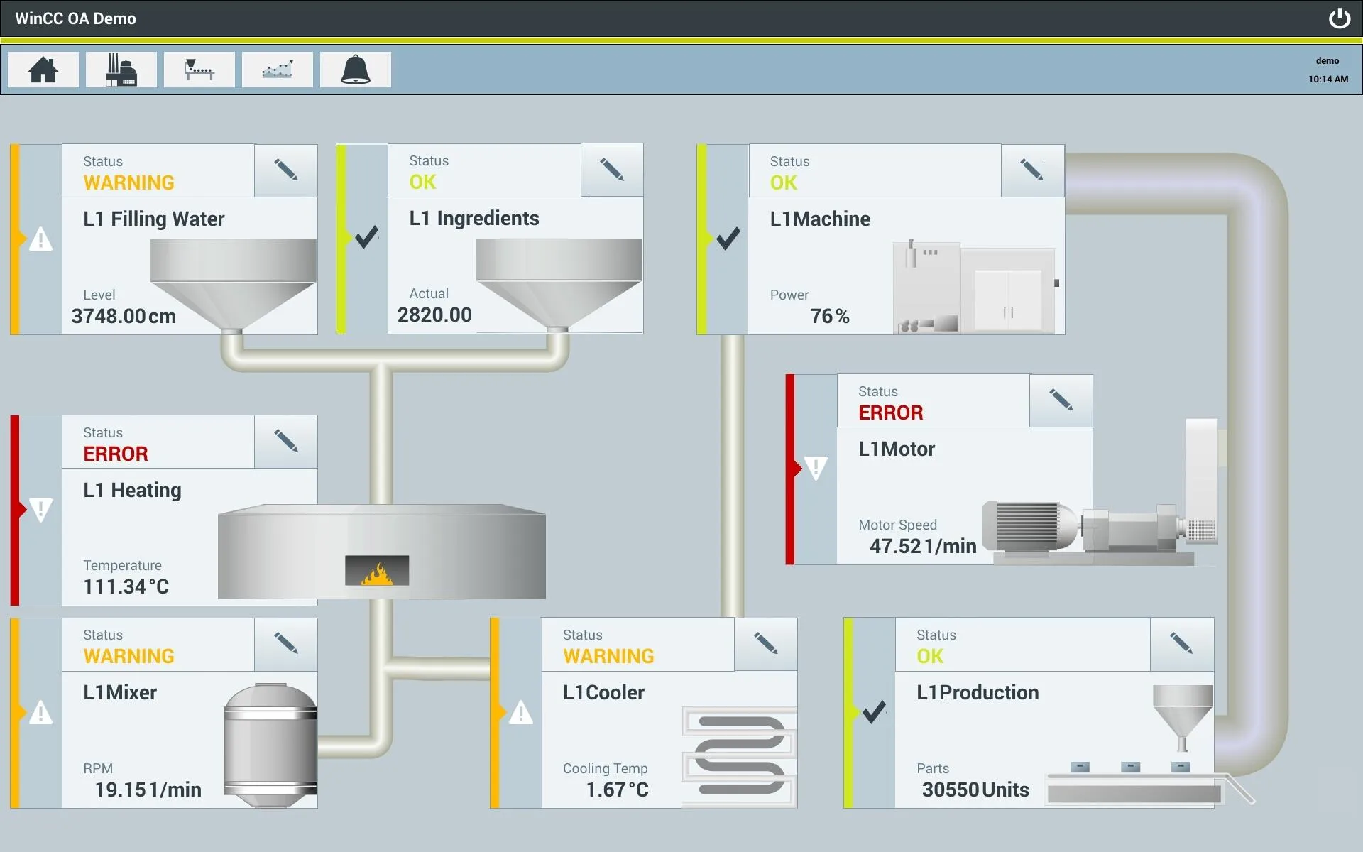 SIMATIC WinCC OA UI | Indus Appstore | Screenshot