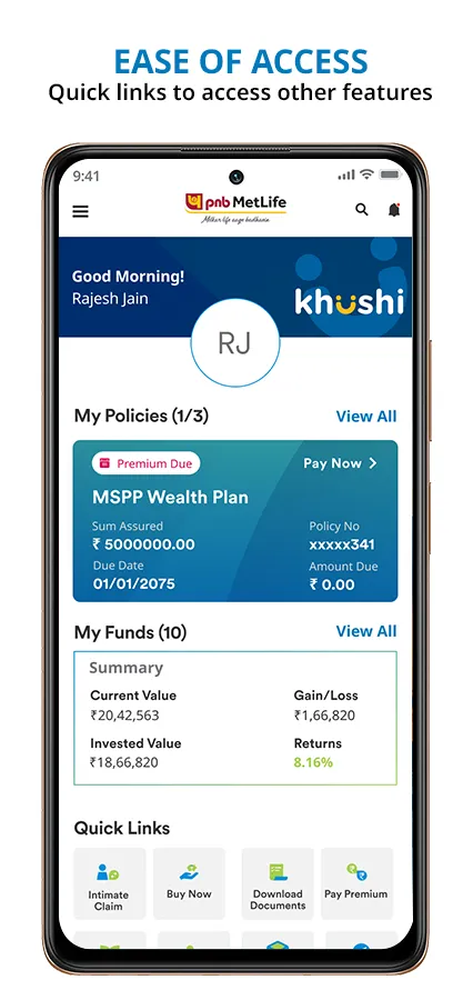 PNB MetLife : khUshi | Indus Appstore | Screenshot