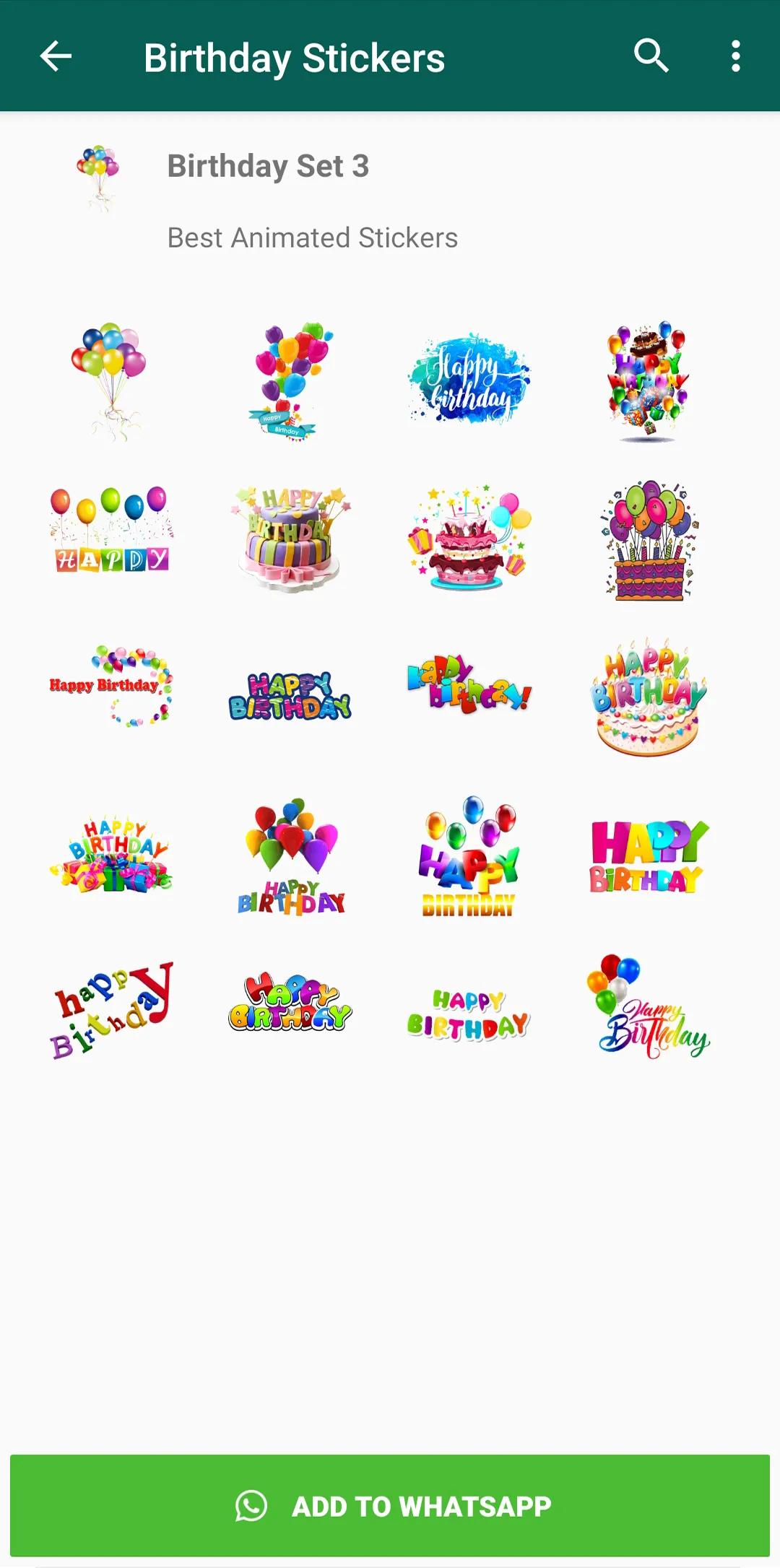 Happy Birthday Stickers | Indus Appstore | Screenshot