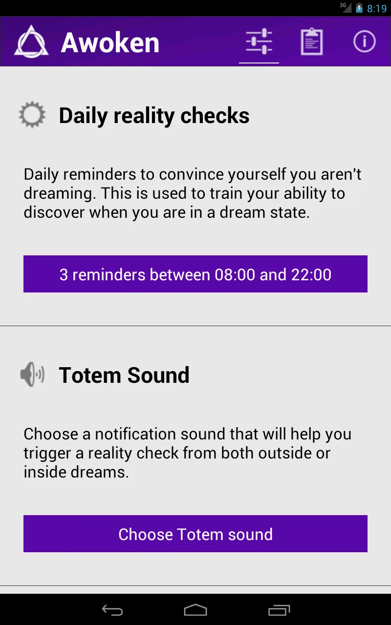 Awoken - Lucid Dreaming Tool | Indus Appstore | Screenshot