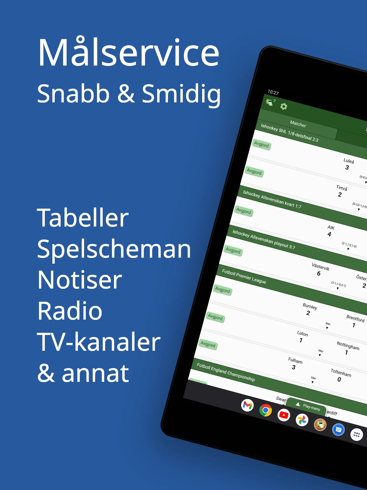 Sportfåne - Målservice SHL PL+ | Indus Appstore | Screenshot