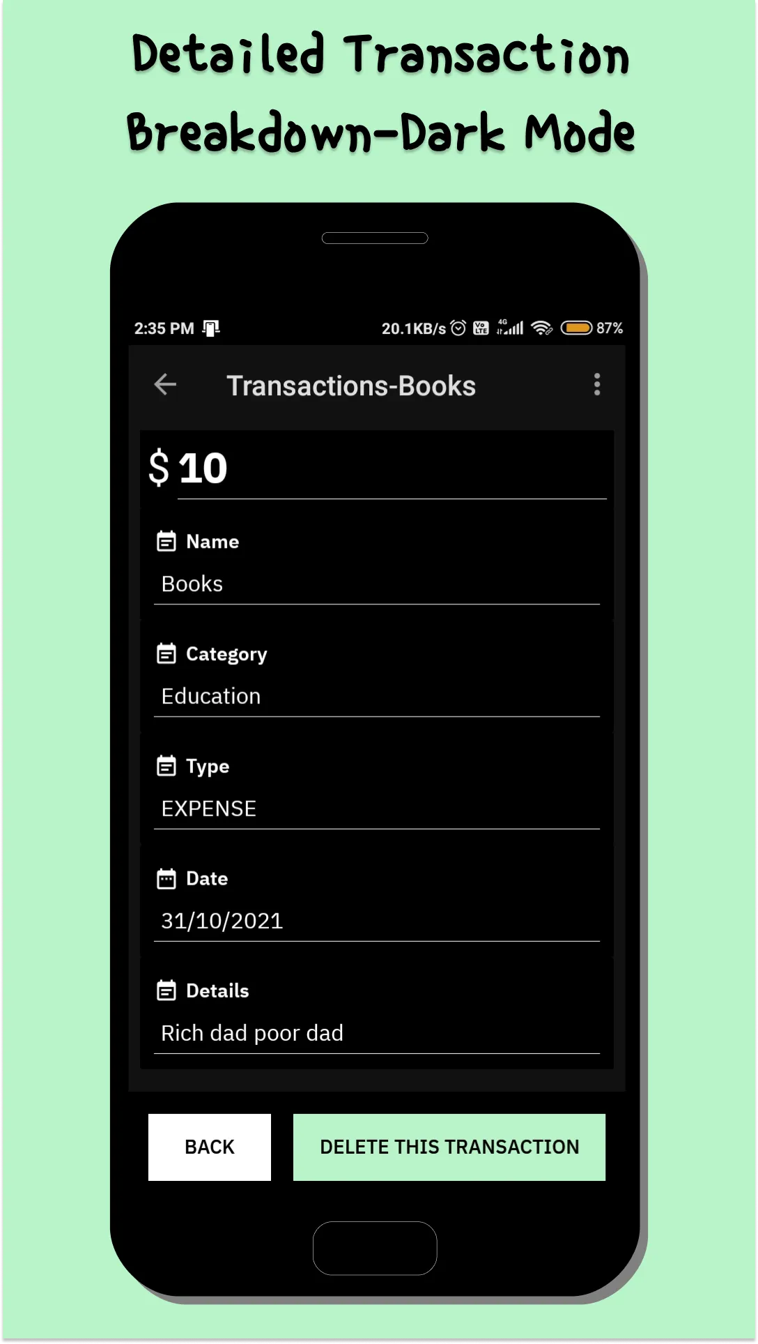 Personal Money Manager:Monthly | Indus Appstore | Screenshot