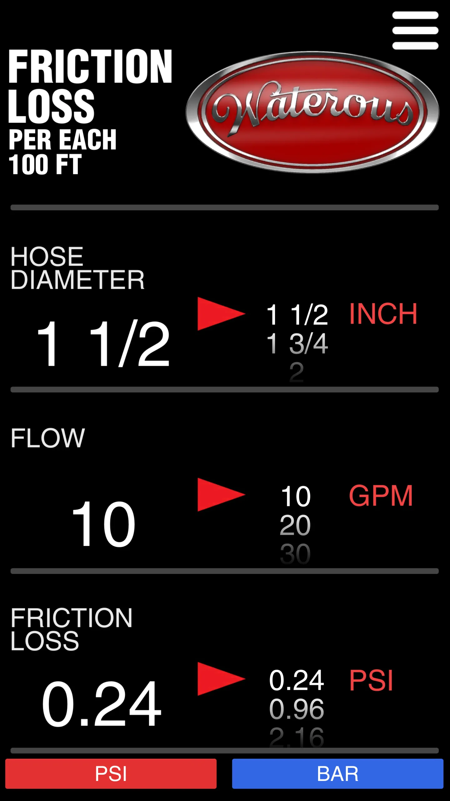 Water Flow Calculators | Indus Appstore | Screenshot