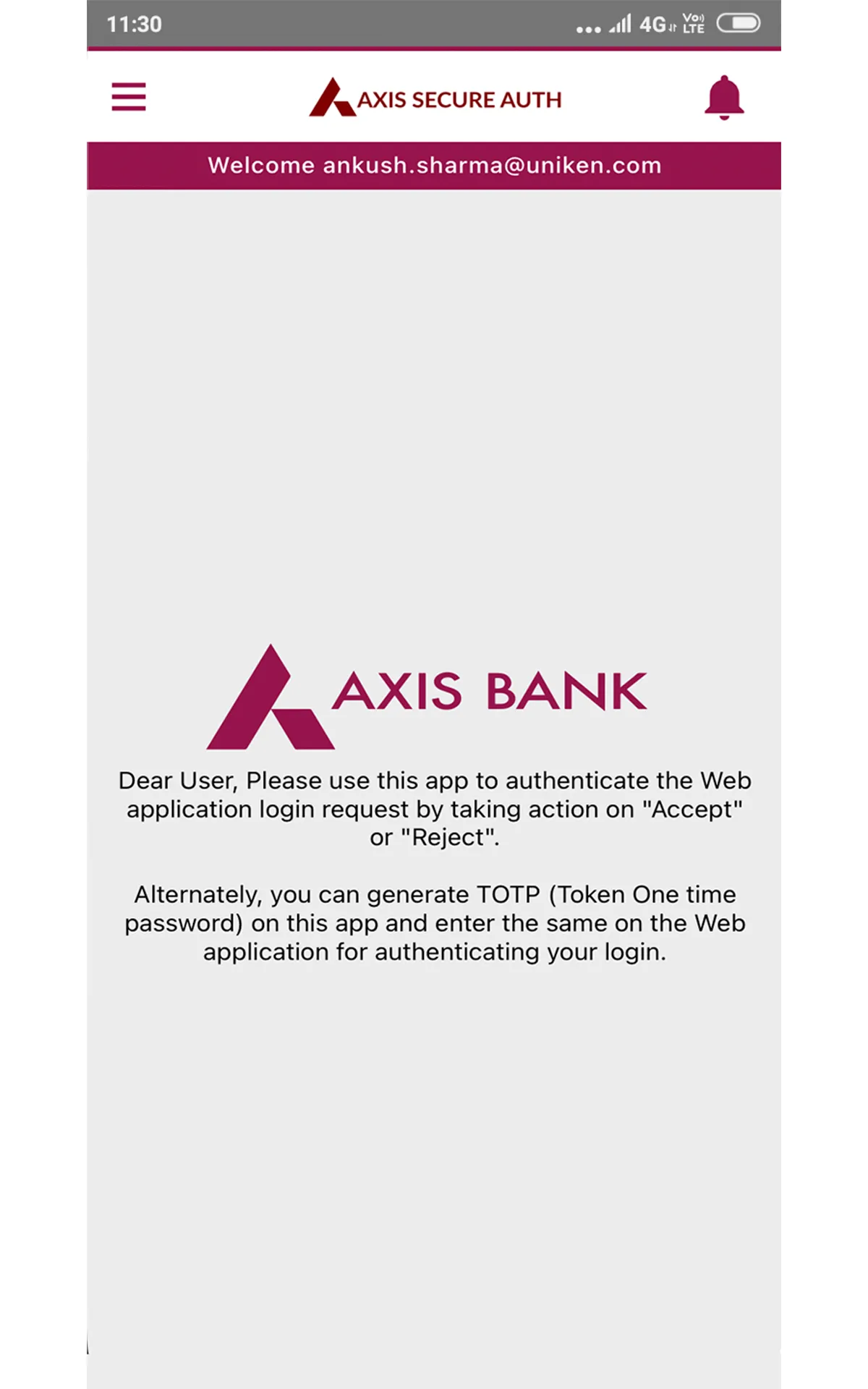 Axis SecureAuth | Indus Appstore | Screenshot