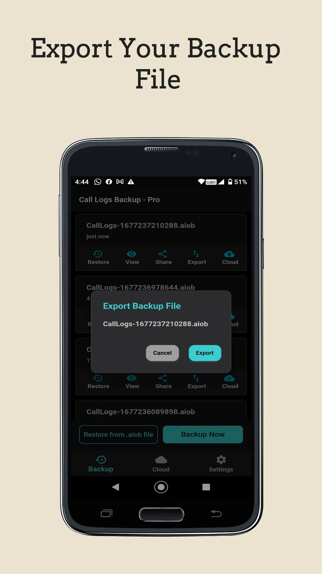 Call Logs Backup | Indus Appstore | Screenshot