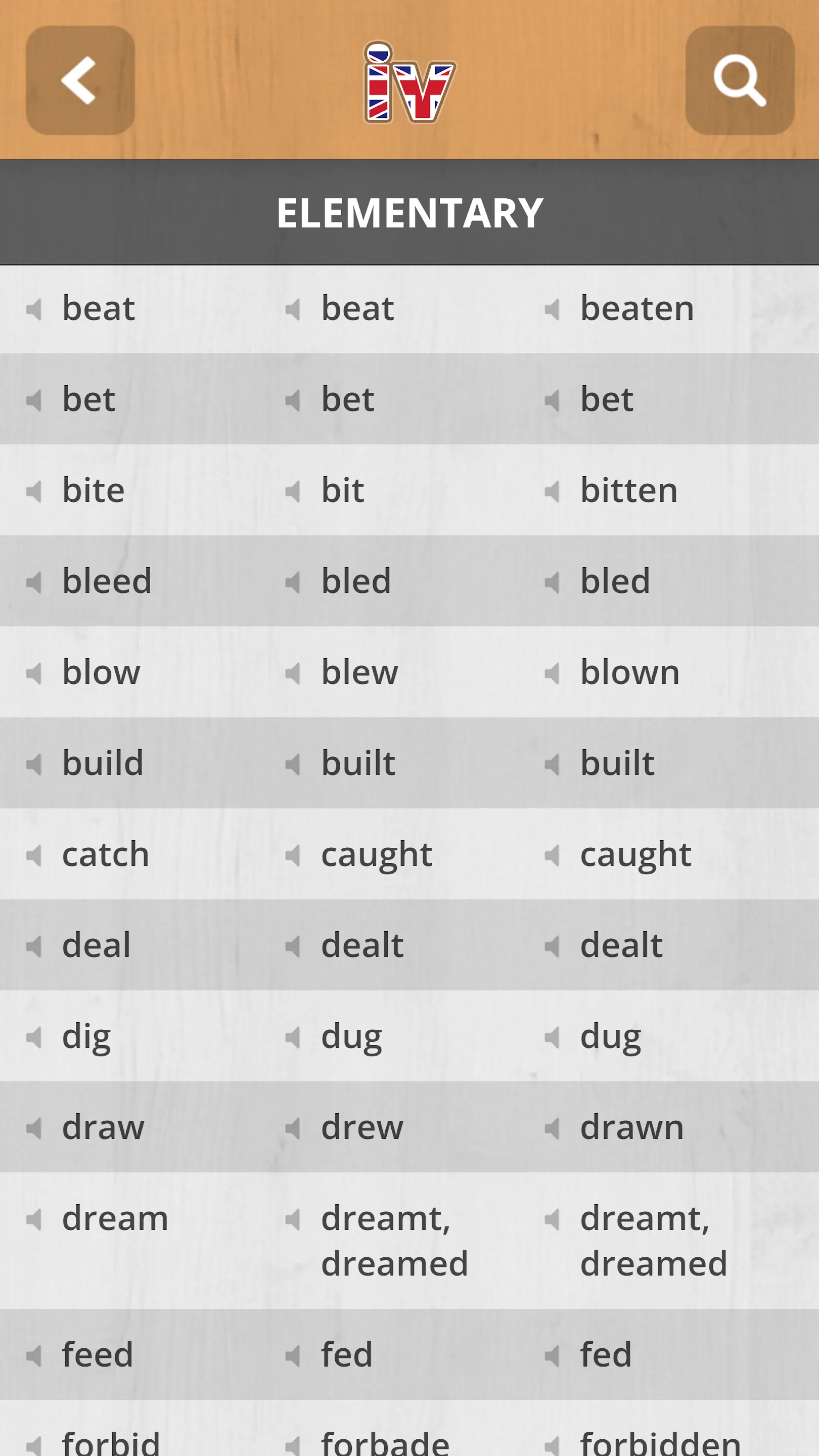 Irregular Verbs | Indus Appstore | Screenshot