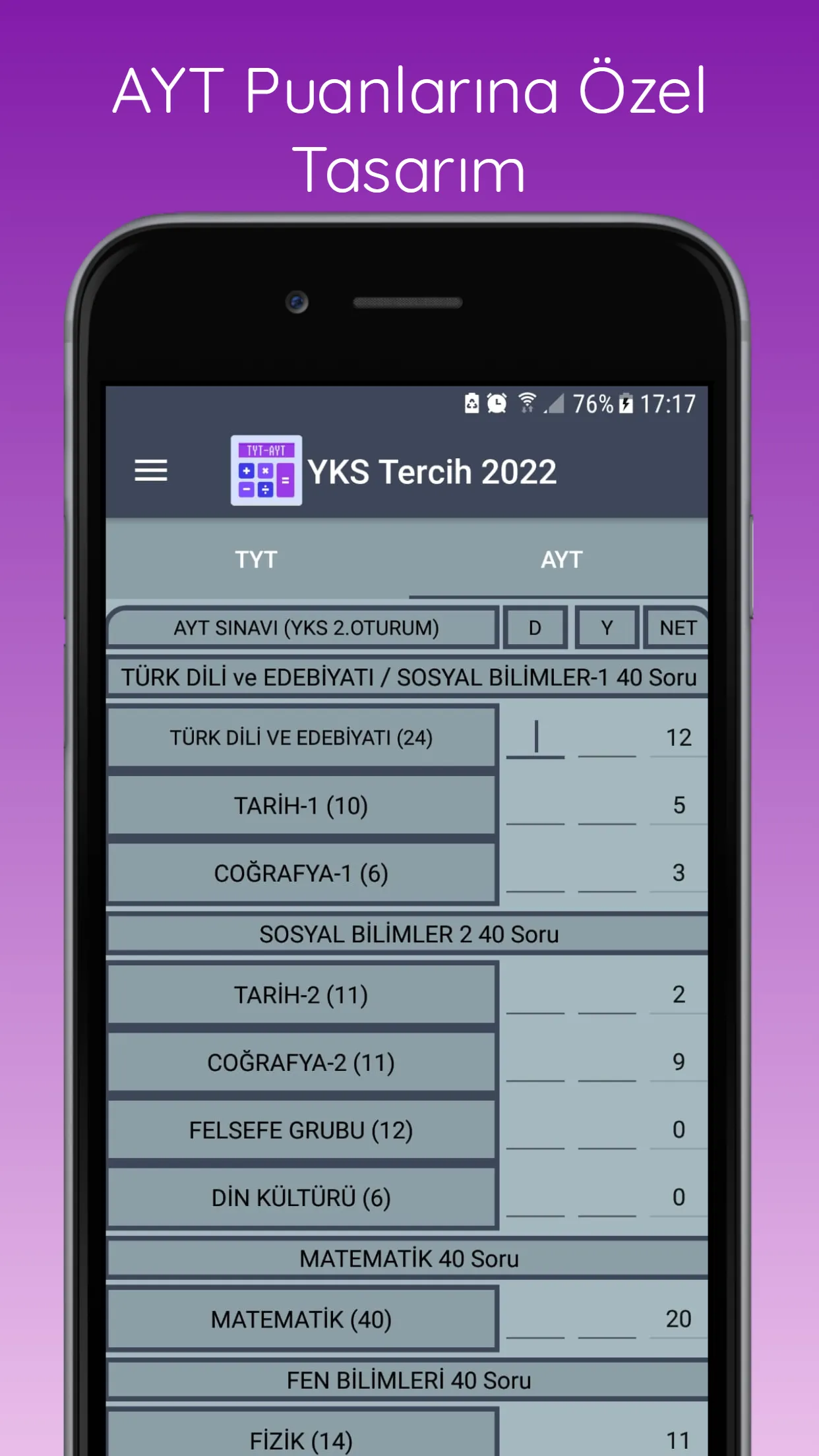 TYT YKS Puan Sıralama 2023 | Indus Appstore | Screenshot