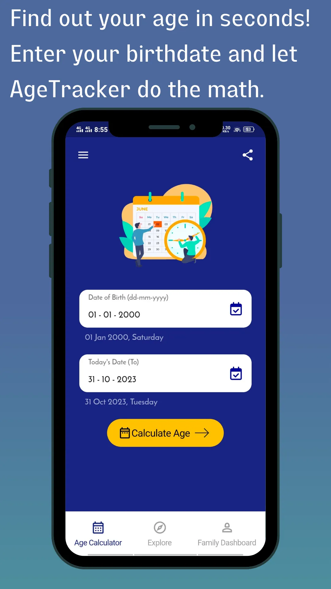 Age Calculator: Date of Birth | Indus Appstore | Screenshot