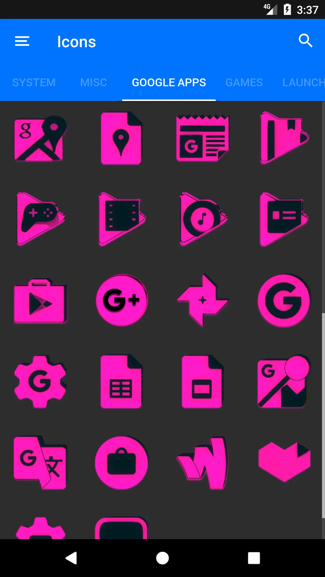 Pink and Black Icon Pack | Indus Appstore | Screenshot