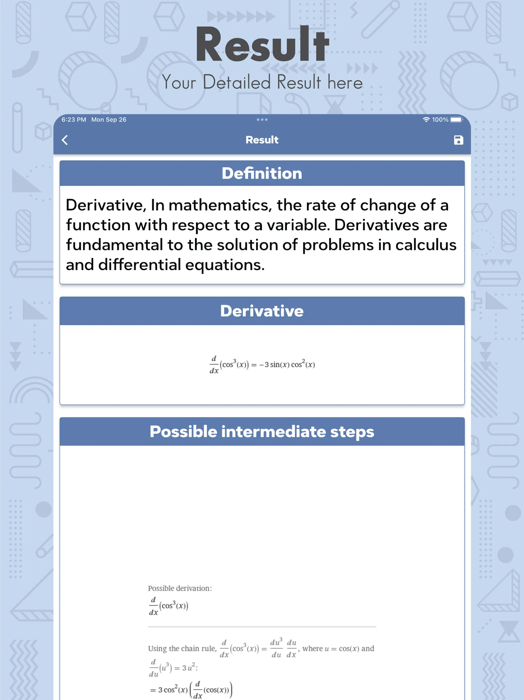 Derivative Calculator | Indus Appstore | Screenshot