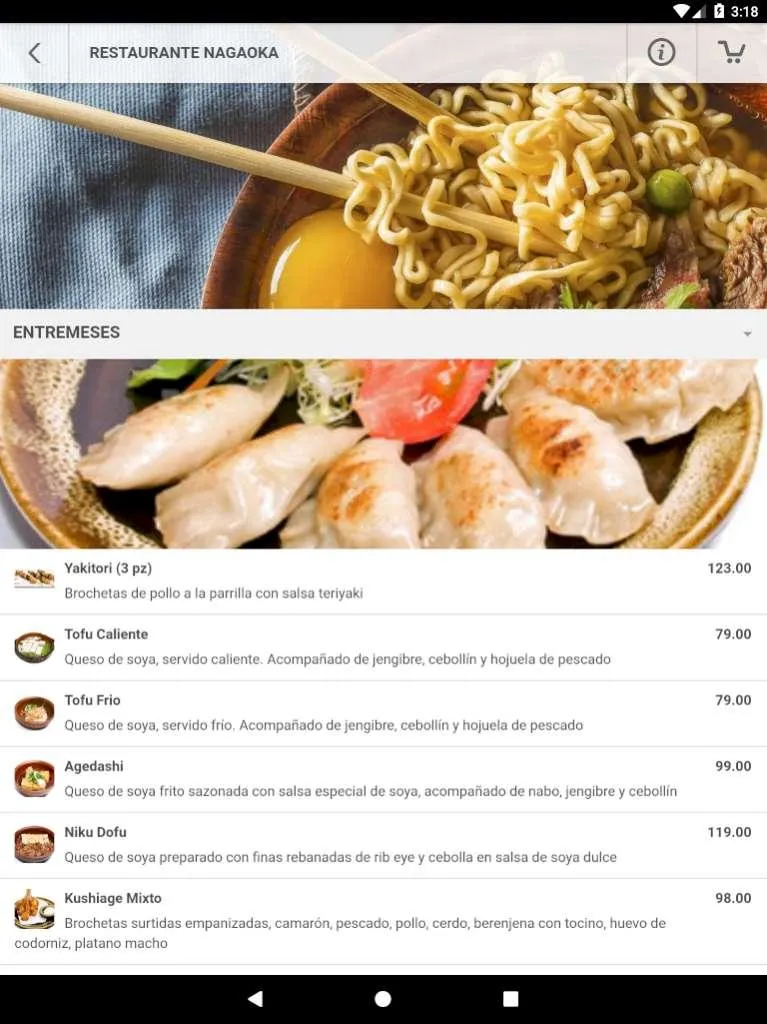 RESTAURANTE NAGAOKA | Indus Appstore | Screenshot