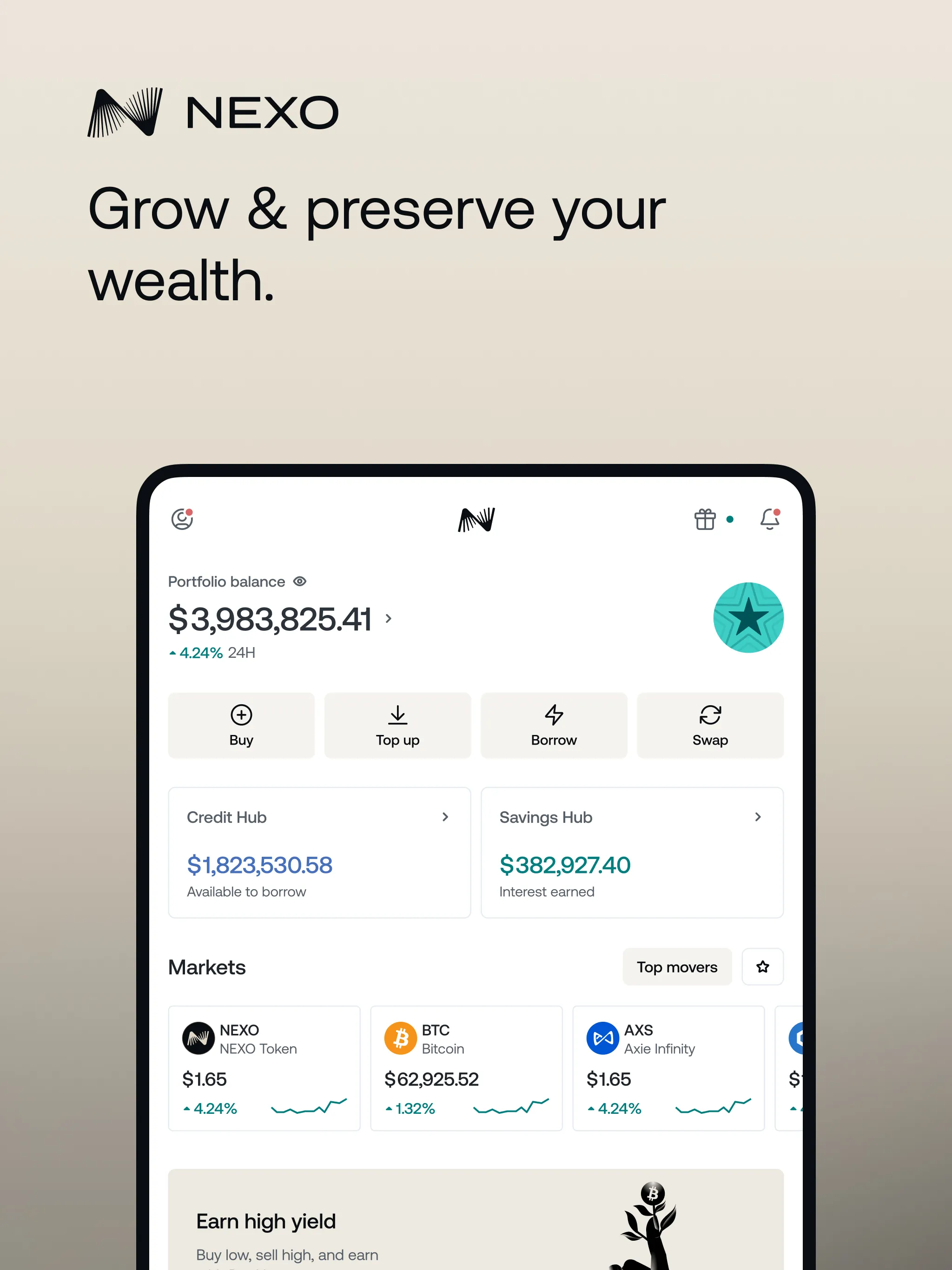 Nexo: Crypto Wealth Platform | Indus Appstore | Screenshot