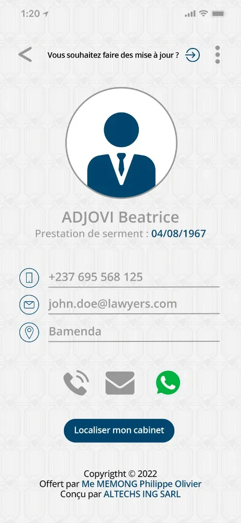 Avocats-Huissiers-Notaires CMR | Indus Appstore | Screenshot