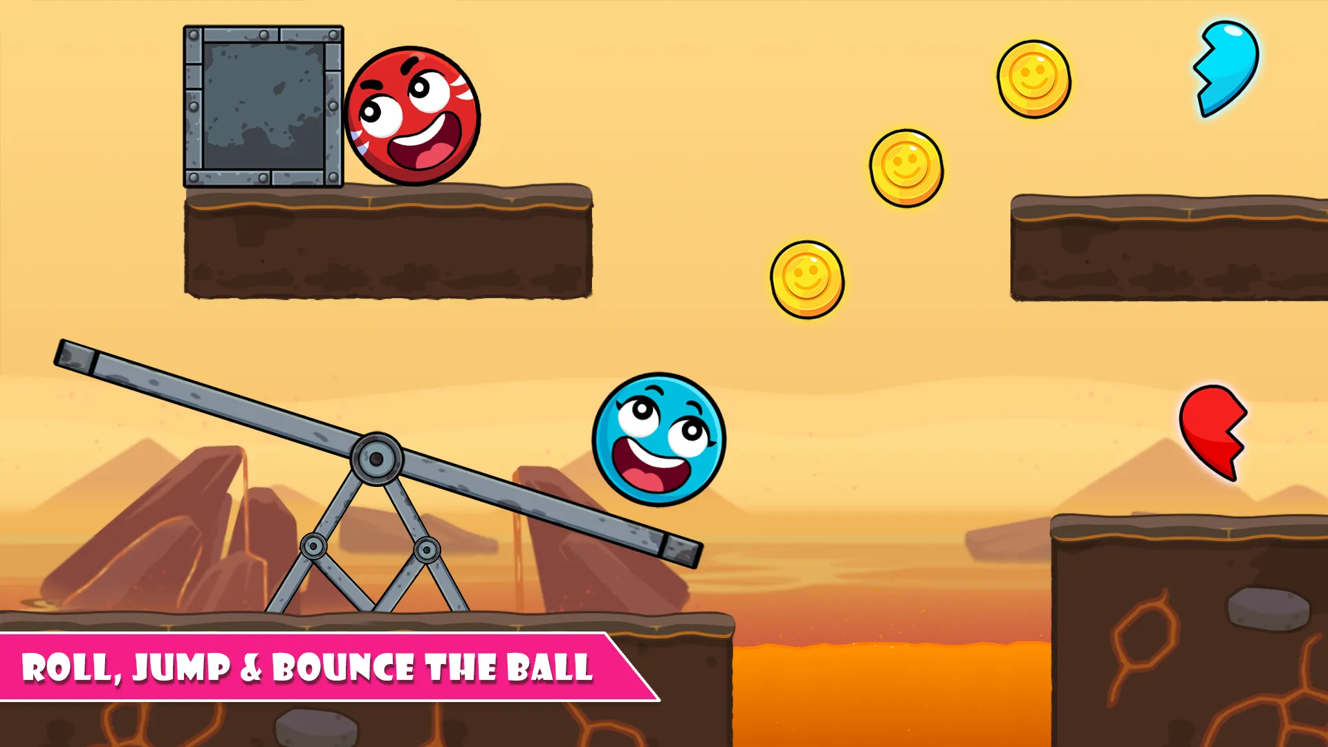 Red and Blue Ball: Cupid love | Indus Appstore | Screenshot