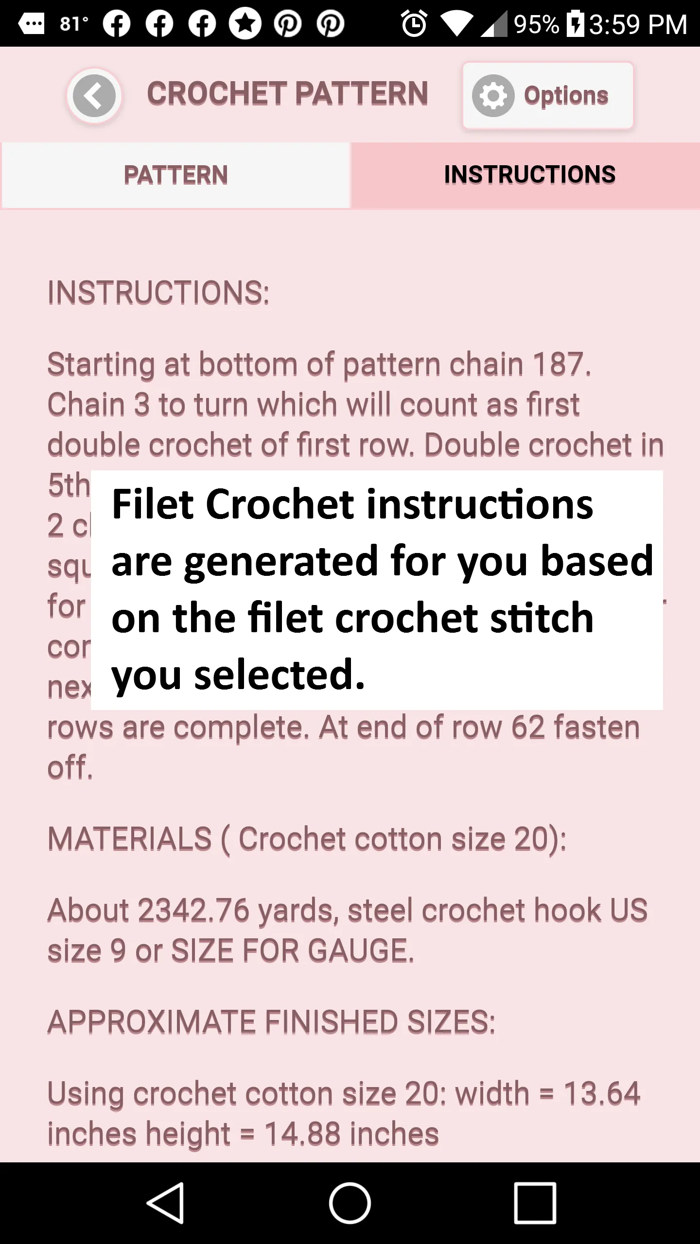 Filet Crochet Pattern Creator | Indus Appstore | Screenshot