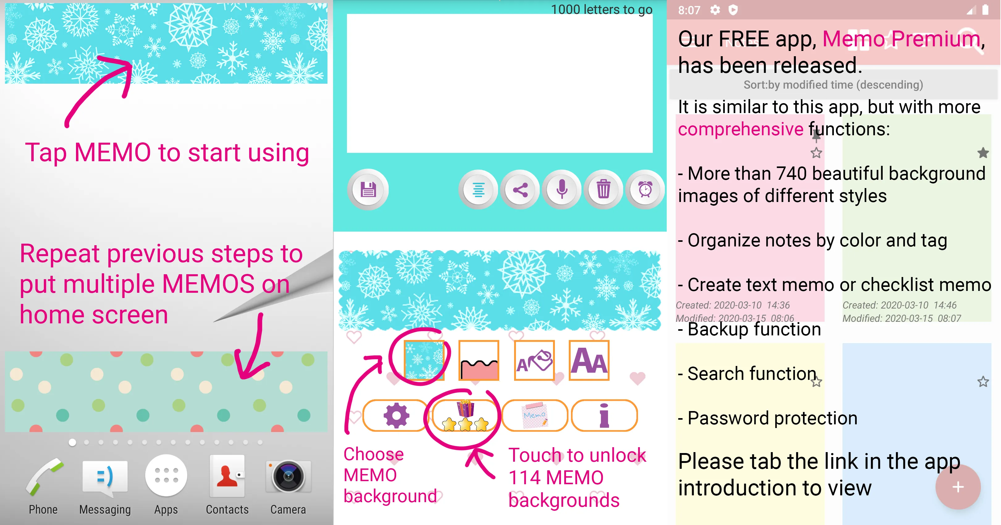 Sticky Memo Notepad *Ocean* | Indus Appstore | Screenshot