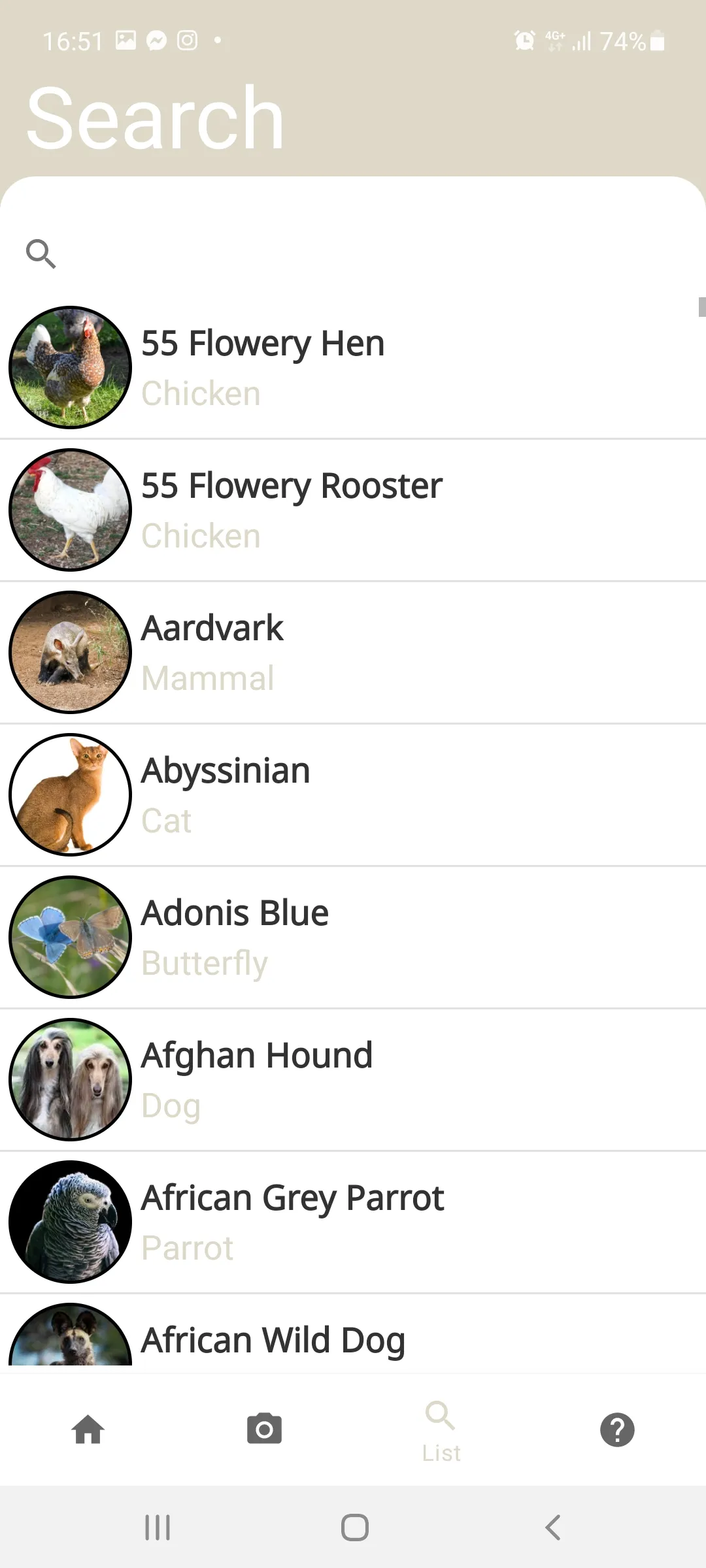 Animal Identifier | Indus Appstore | Screenshot