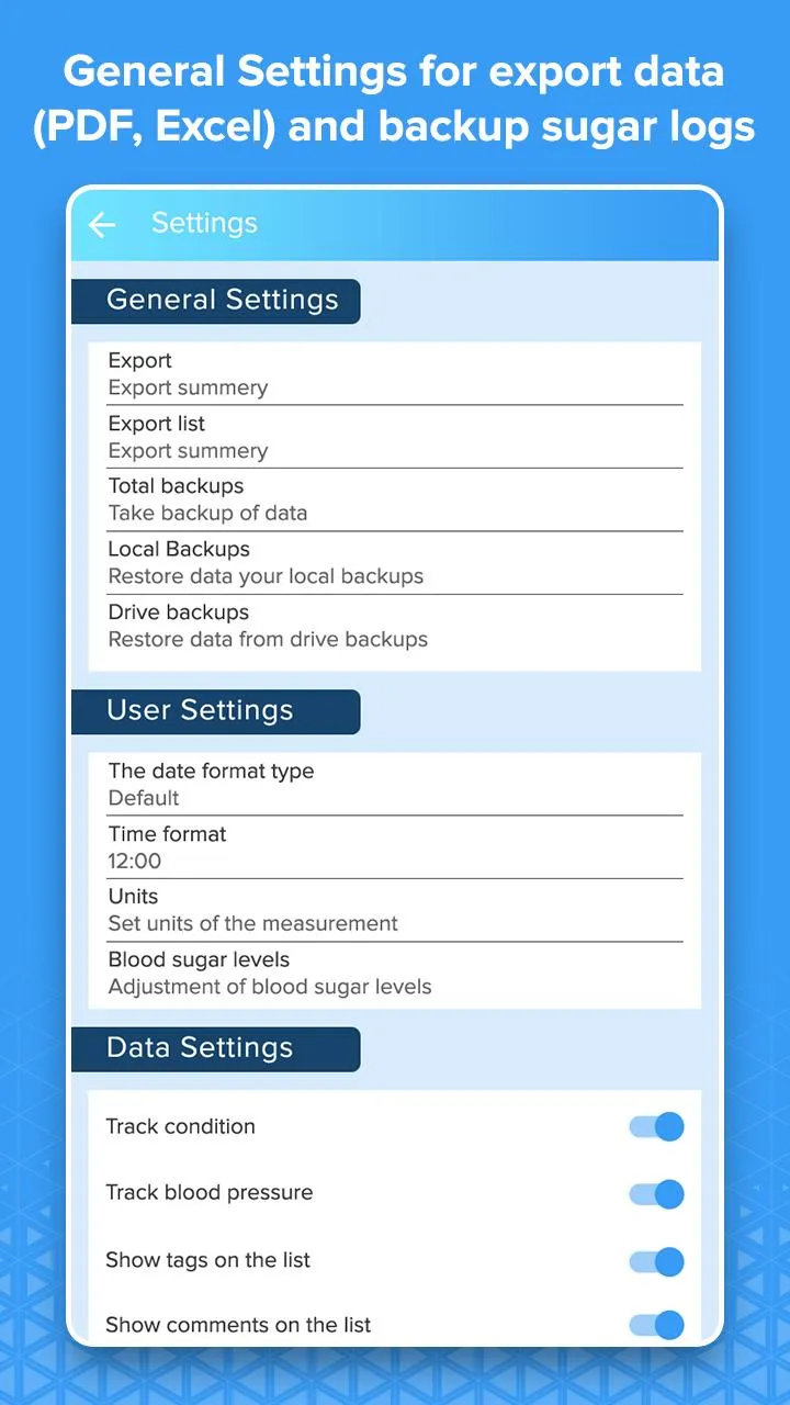 Blood Sugar Diary - Health Tra | Indus Appstore | Screenshot