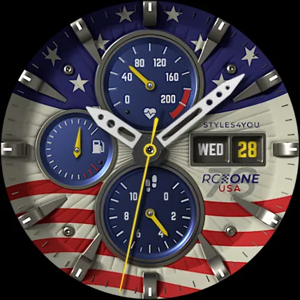 S4U RC ONE - USA watch face | Indus Appstore | Screenshot