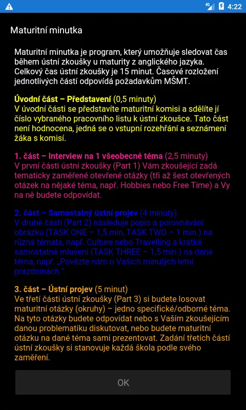 Maturitní minutka | Indus Appstore | Screenshot