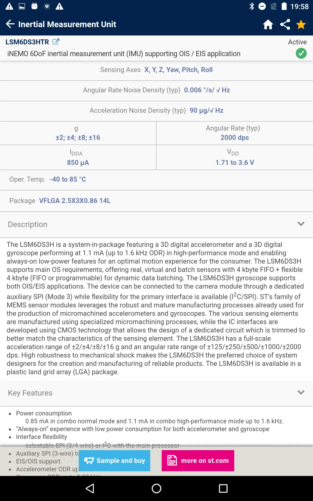 ST Sensors Finder | Indus Appstore | Screenshot