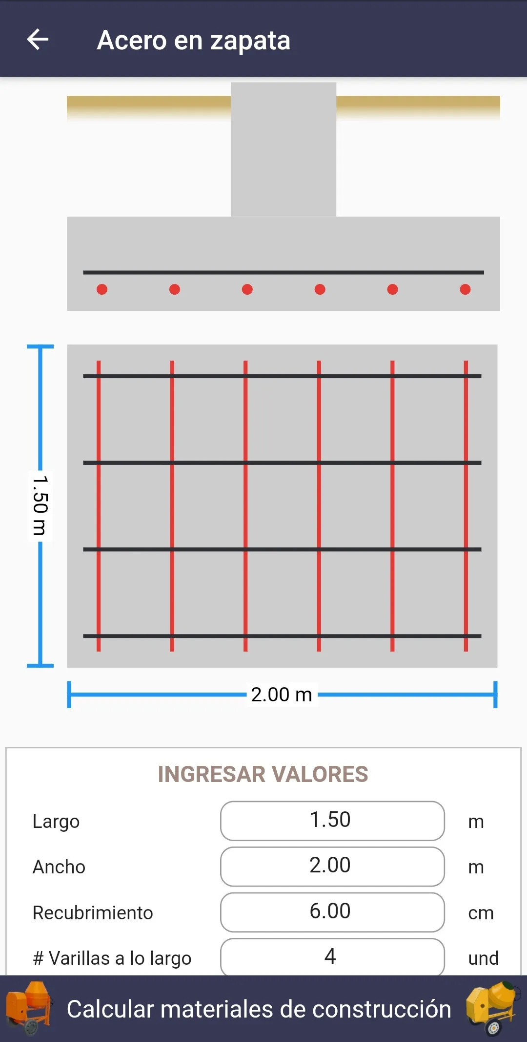 Calcular materiales de constru | Indus Appstore | Screenshot