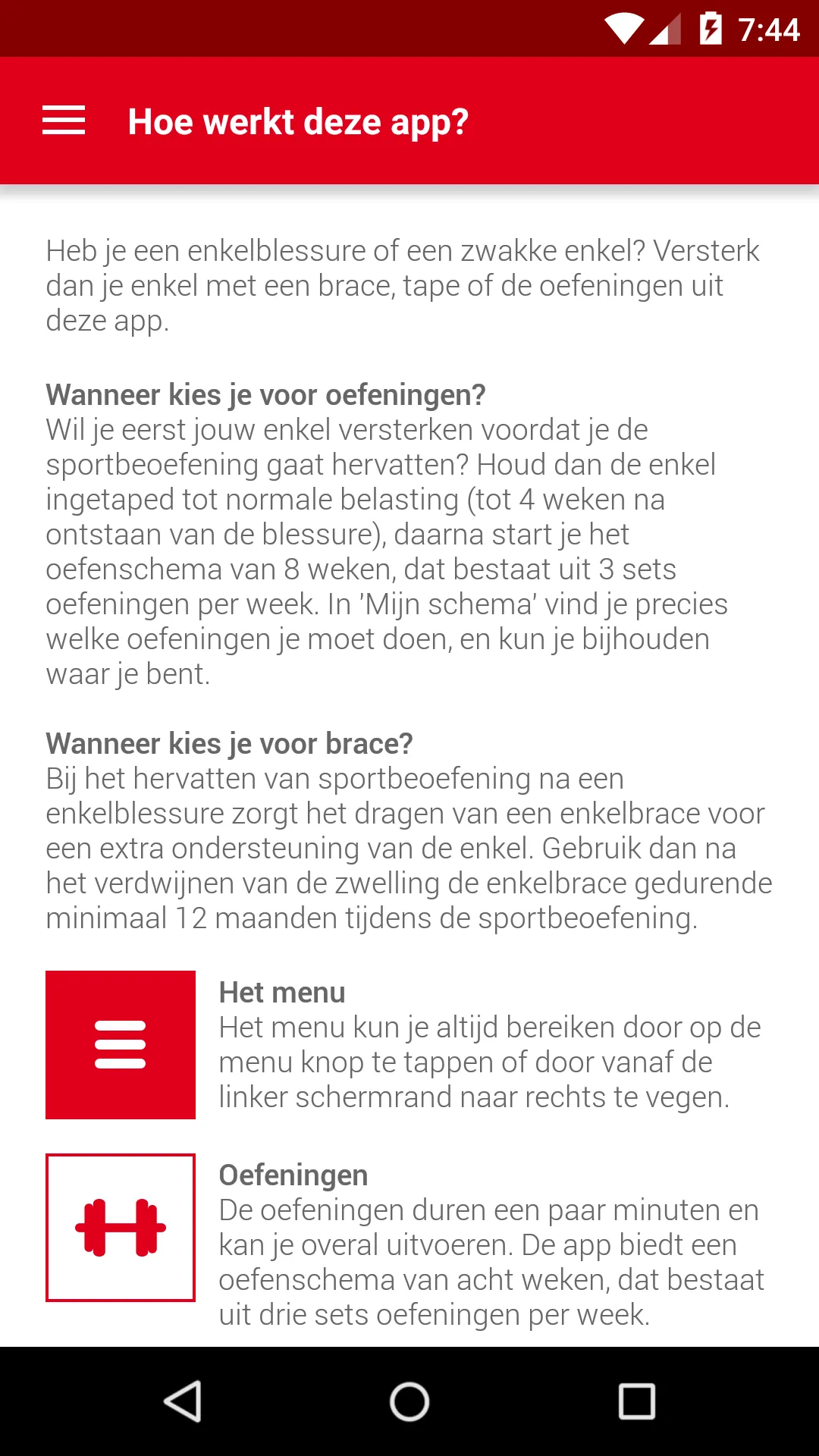 Versterk je Enkel | Indus Appstore | Screenshot